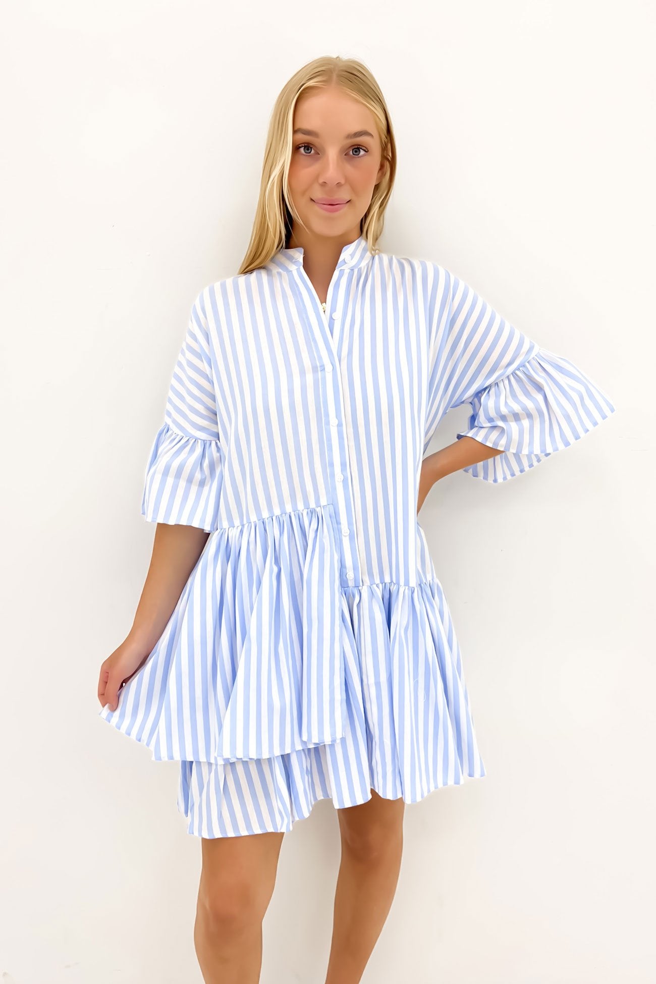 Talia Mini Dress Blue Stripe