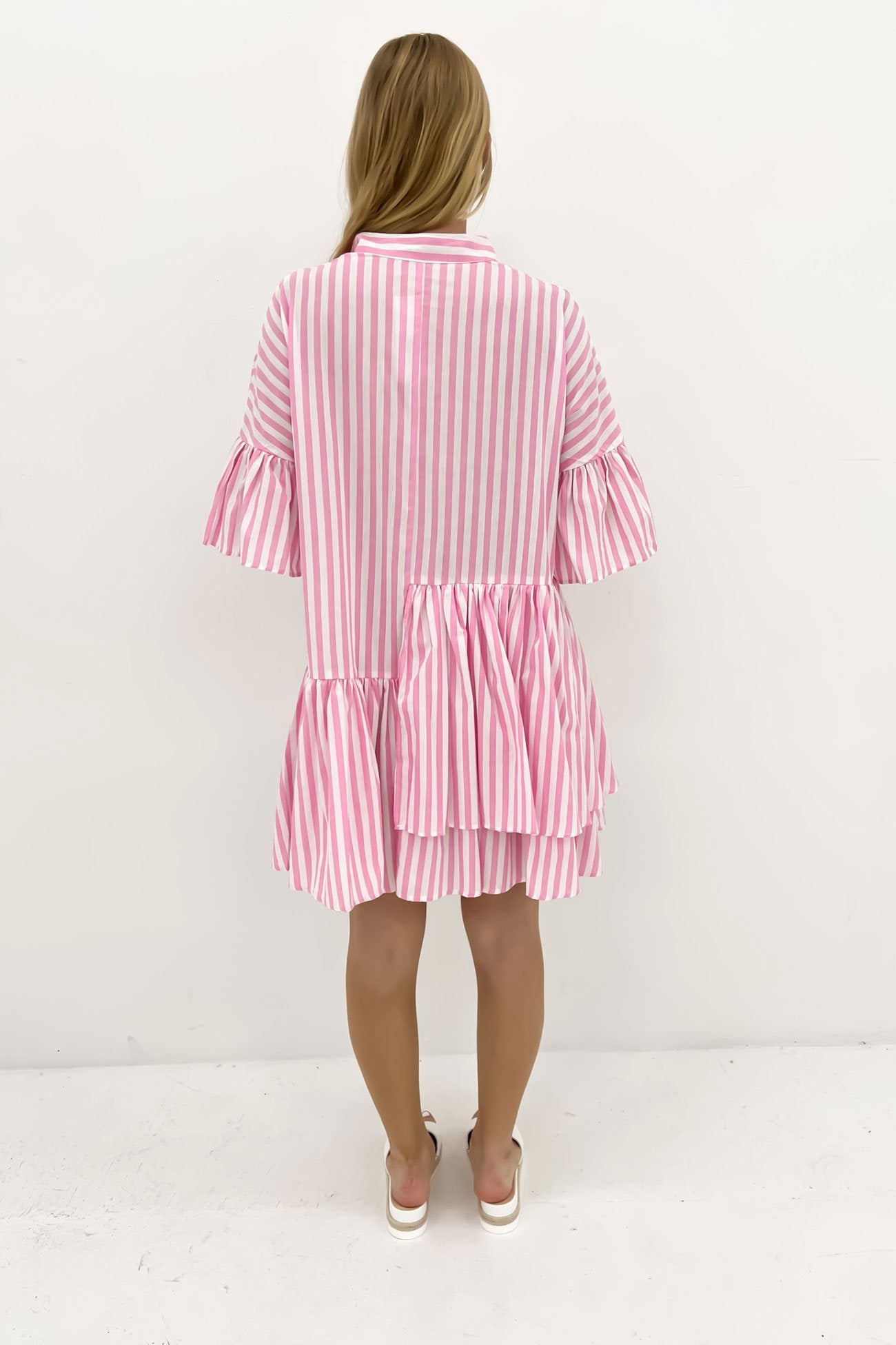 Talia Mini Dress Pink Stripe