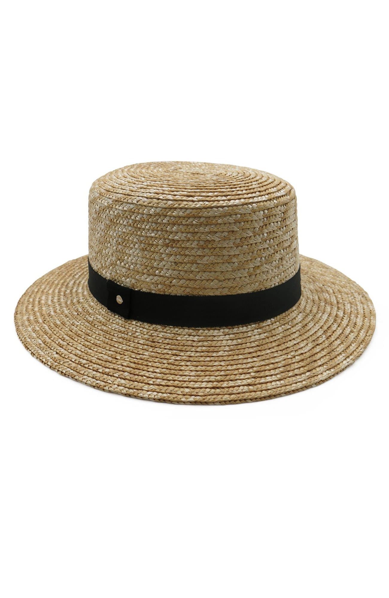 Thalia Natural & Black Boater Ace Of Something - Jean Jail