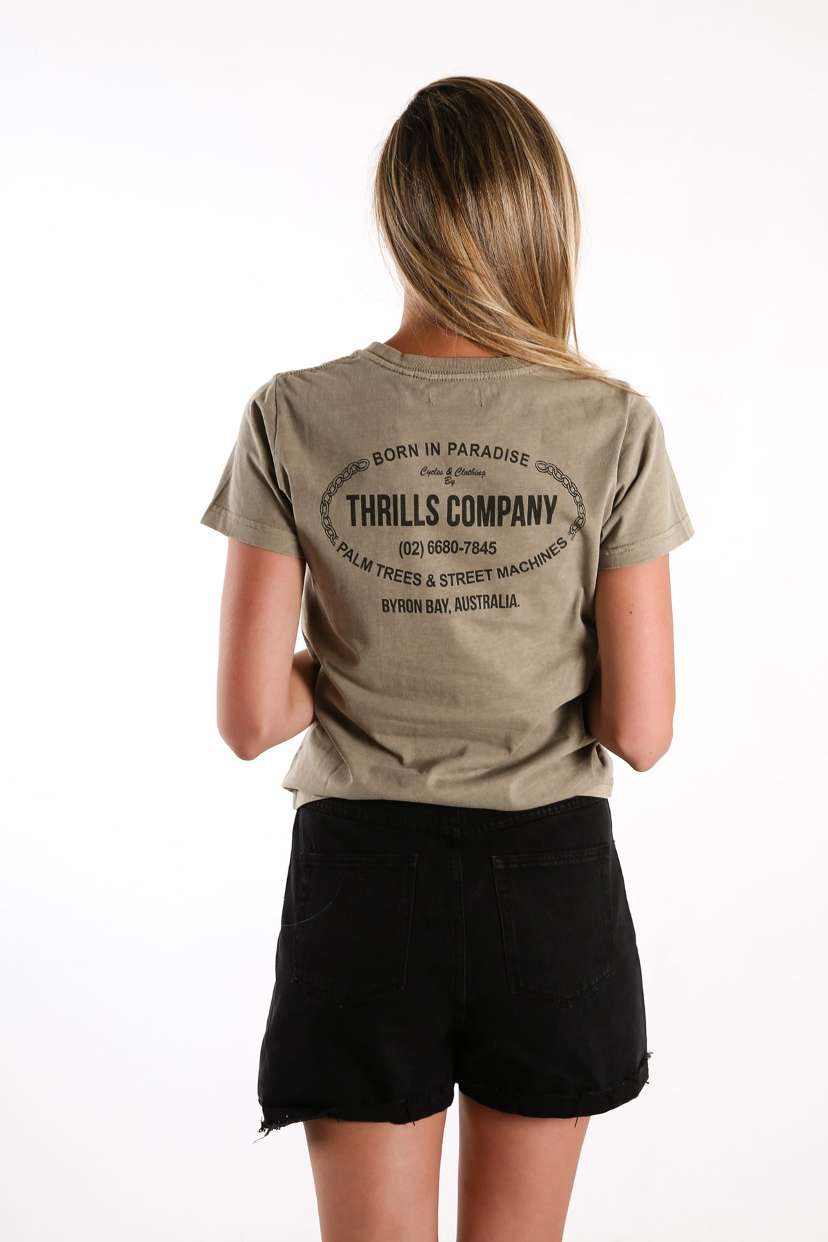 Thrills Garage Band Tee Army Fade