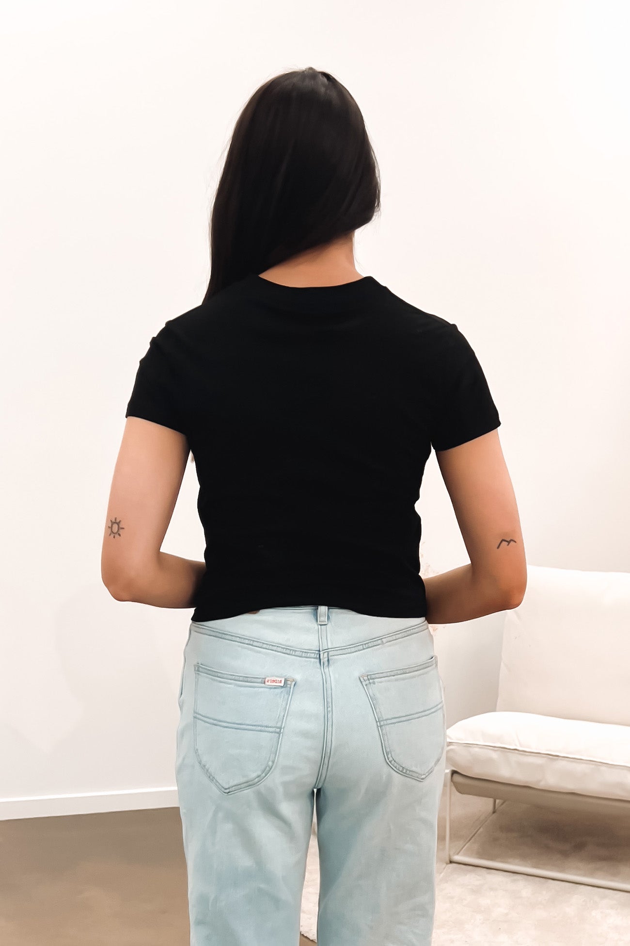 Typewriter Slim Tee Black