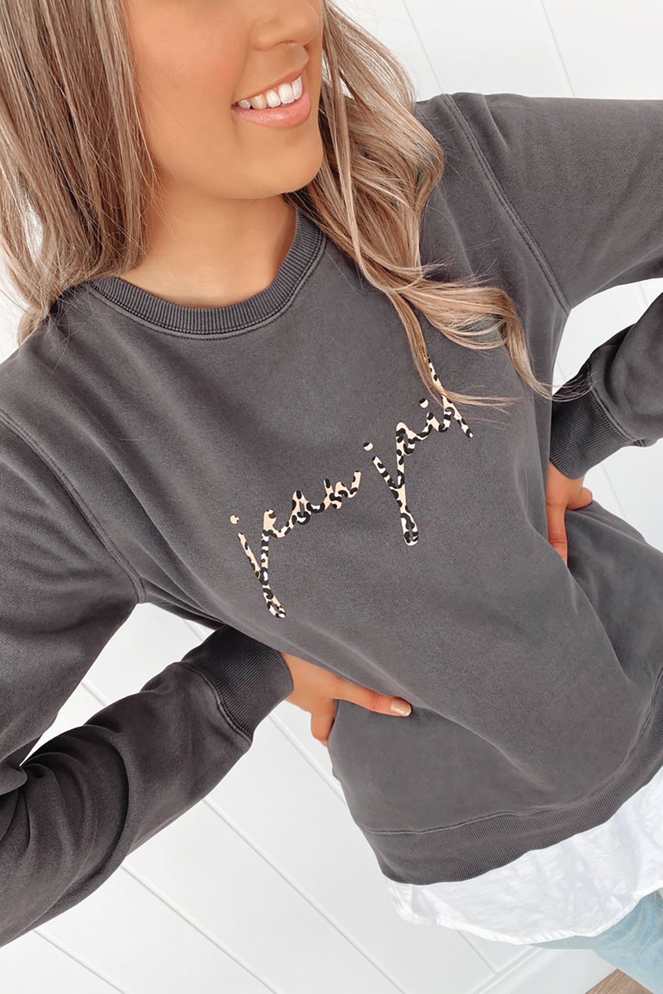 Unstoppable Crew Washed Black Leopard