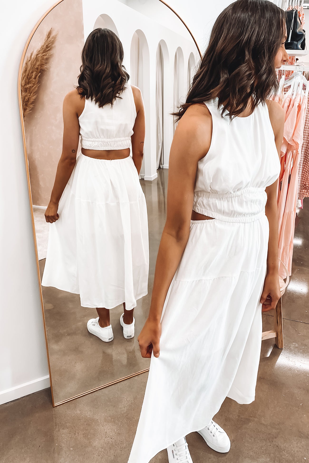 Valerie Midi Dress White