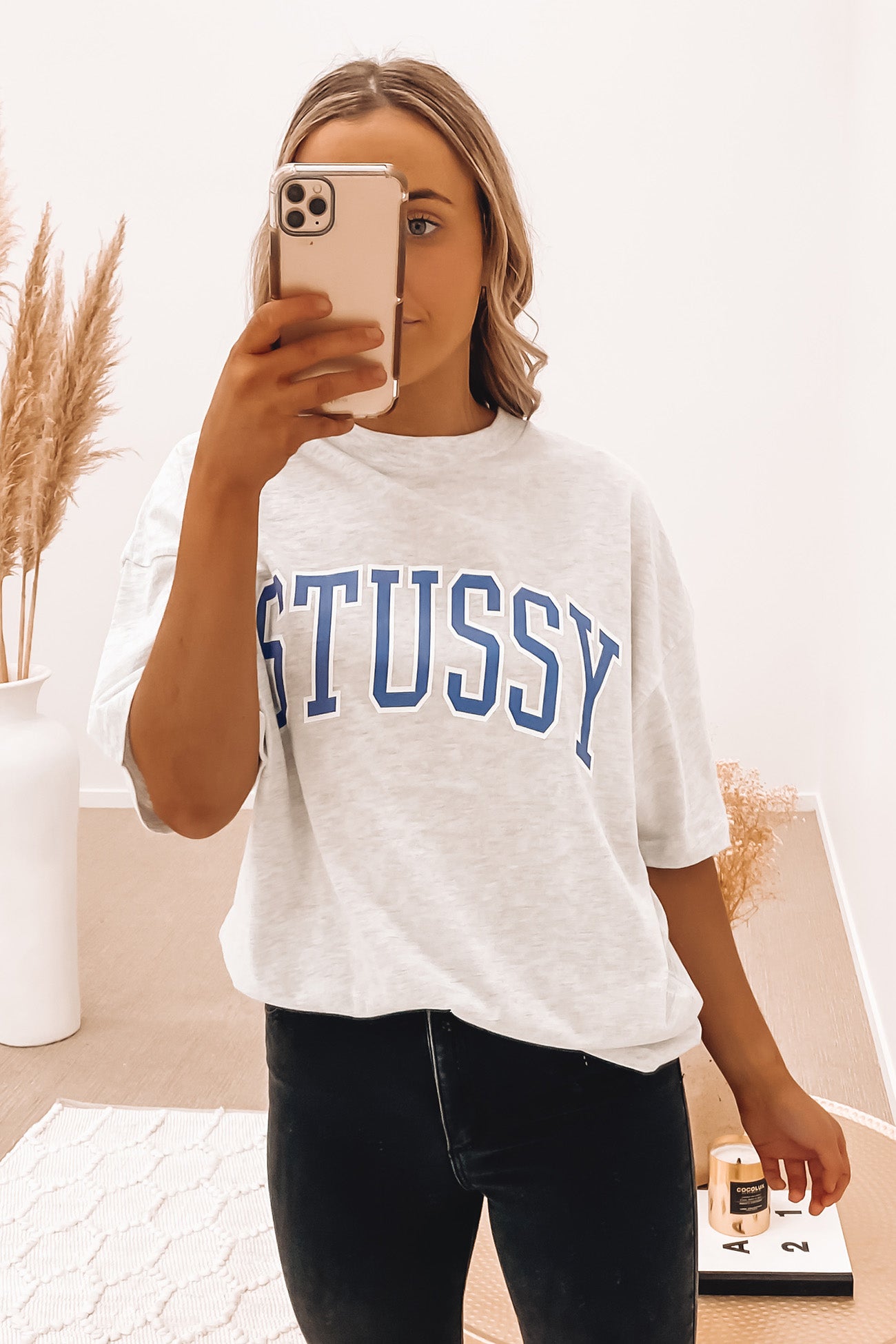 Varsity Relaxed Tee Snow Marle