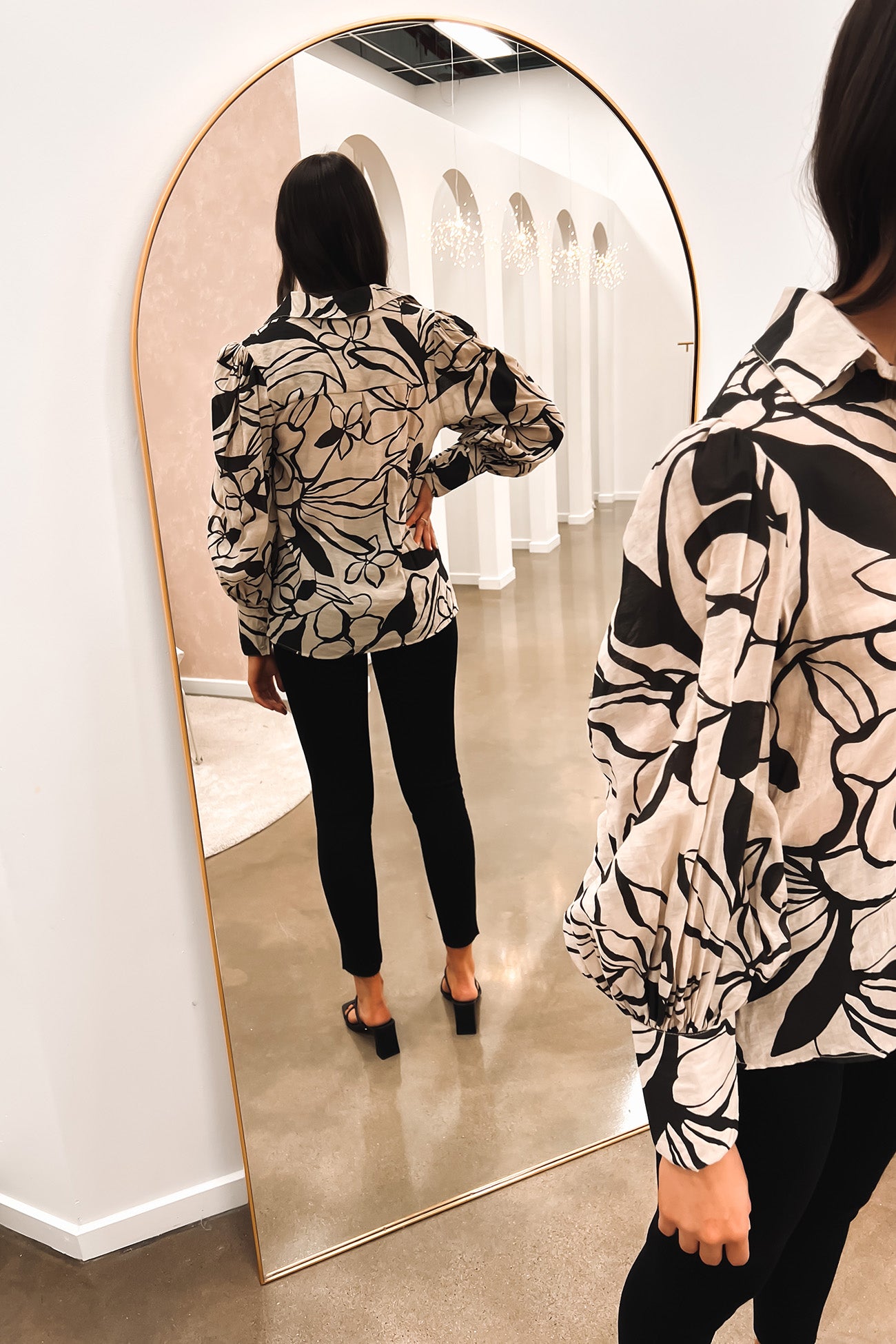 Vita Shirt Beige Black