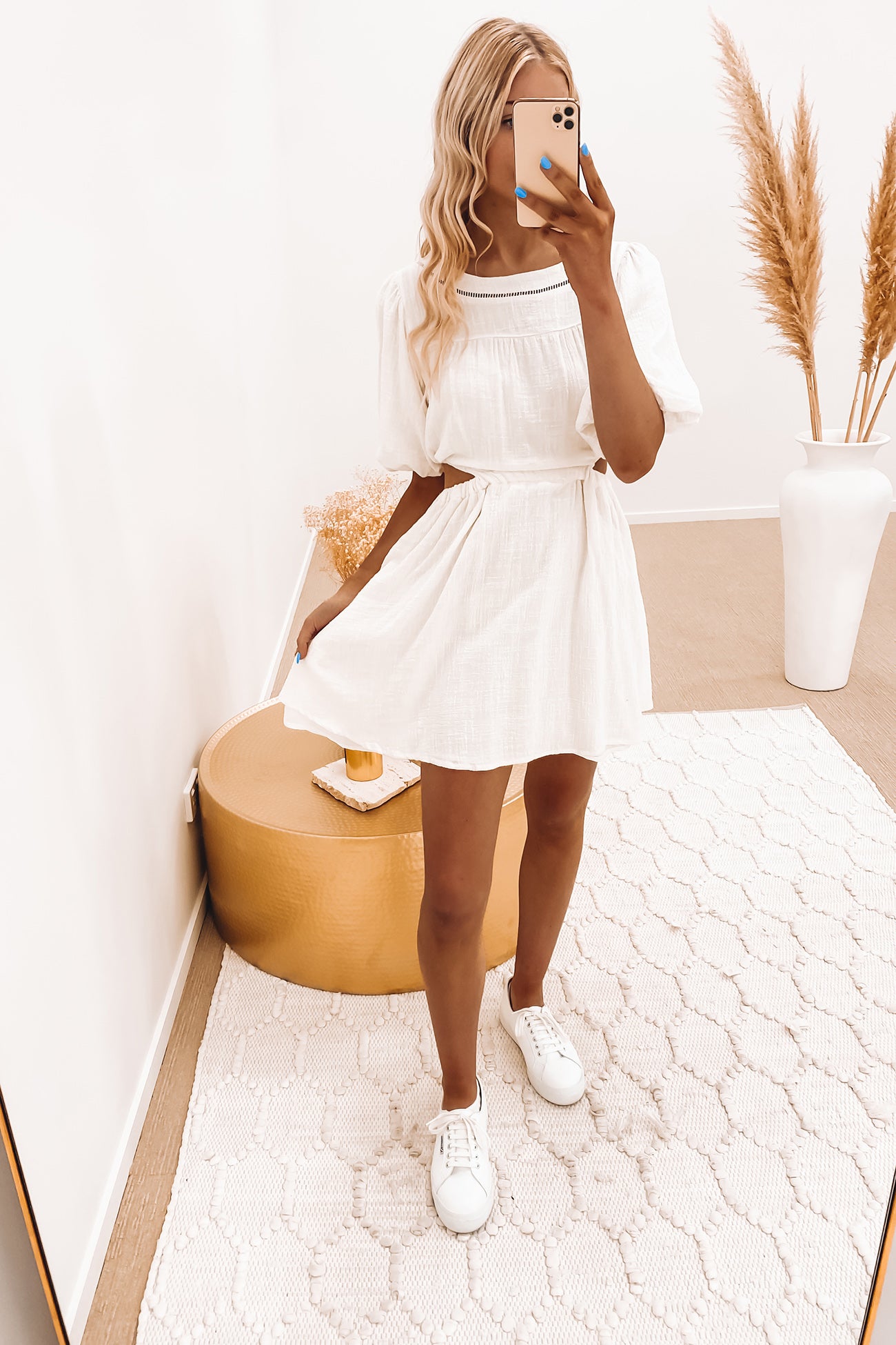 Walker Mini Dress White