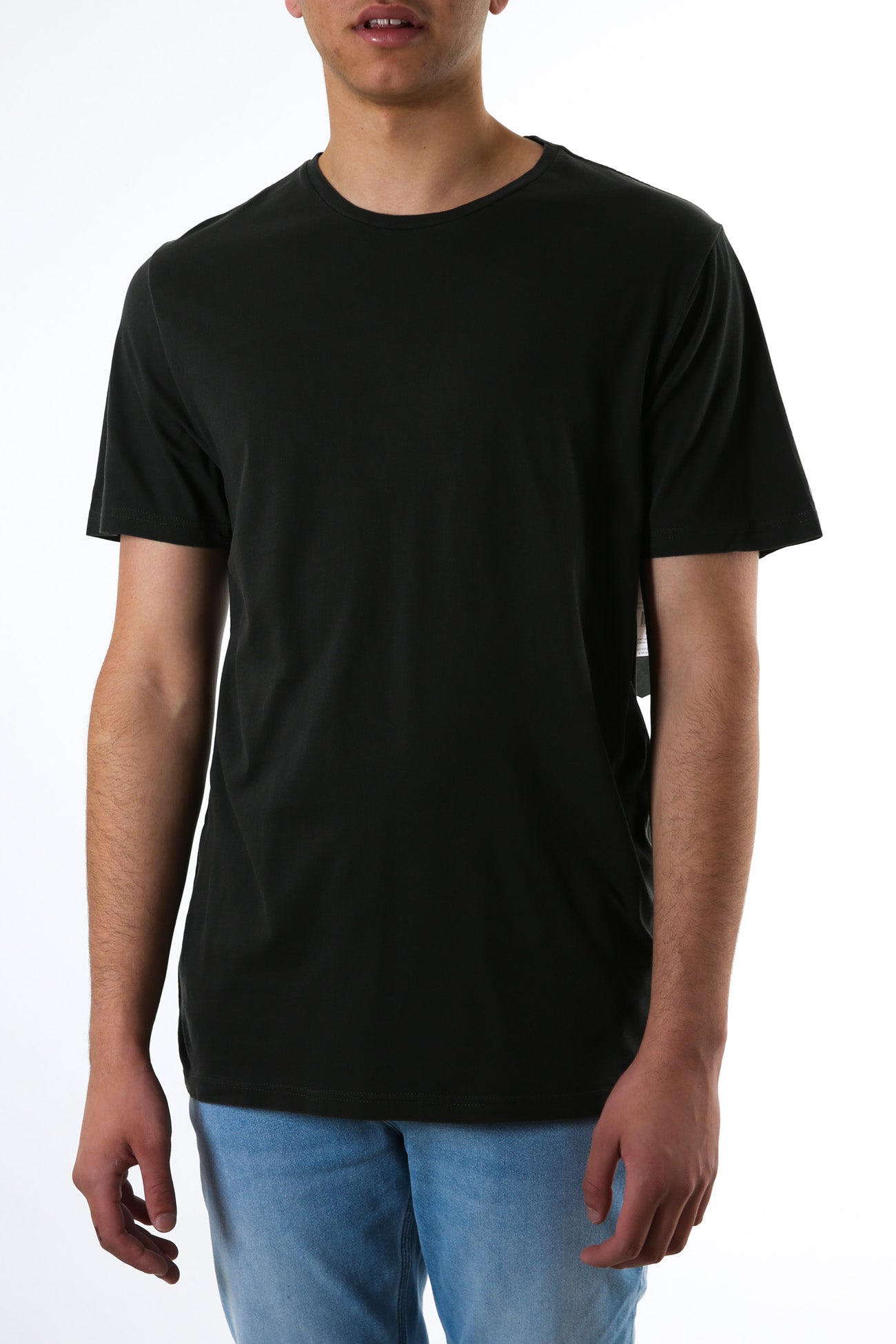 Wash Solid Short Sleeve Tee Black