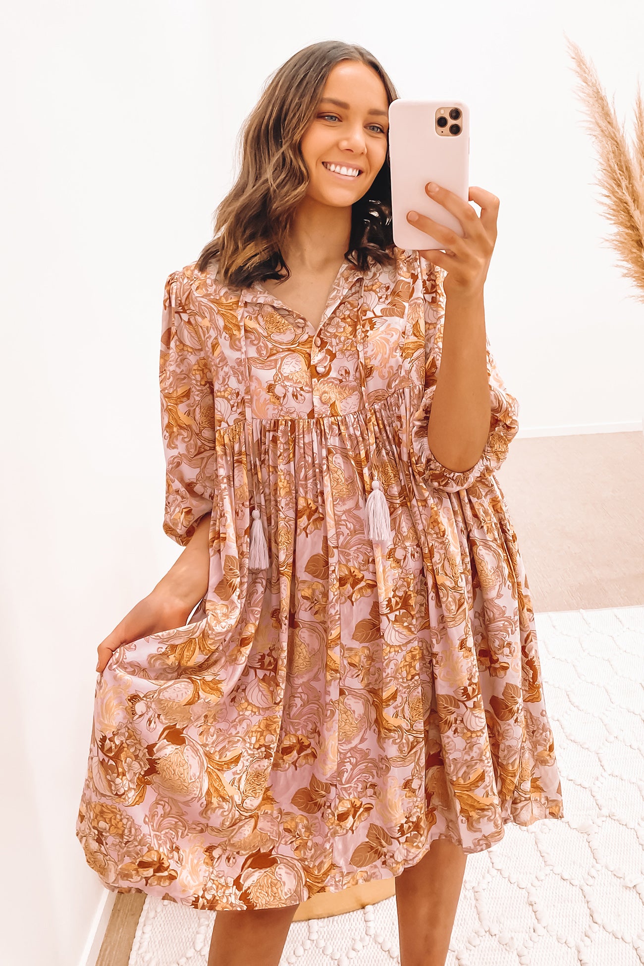 Wesley Mini Dress Blush Floral