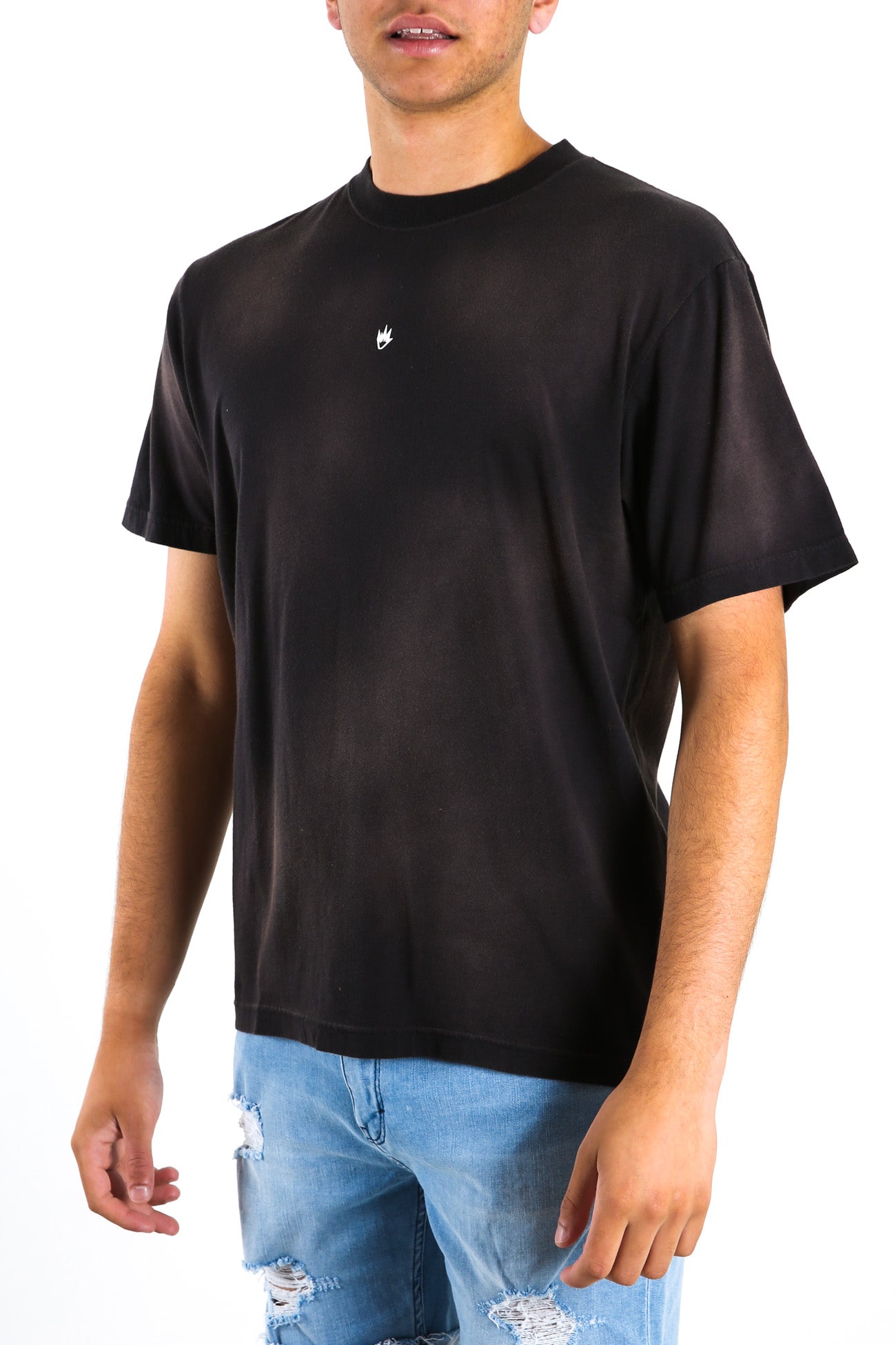 White Light Retro Fit Tee Black