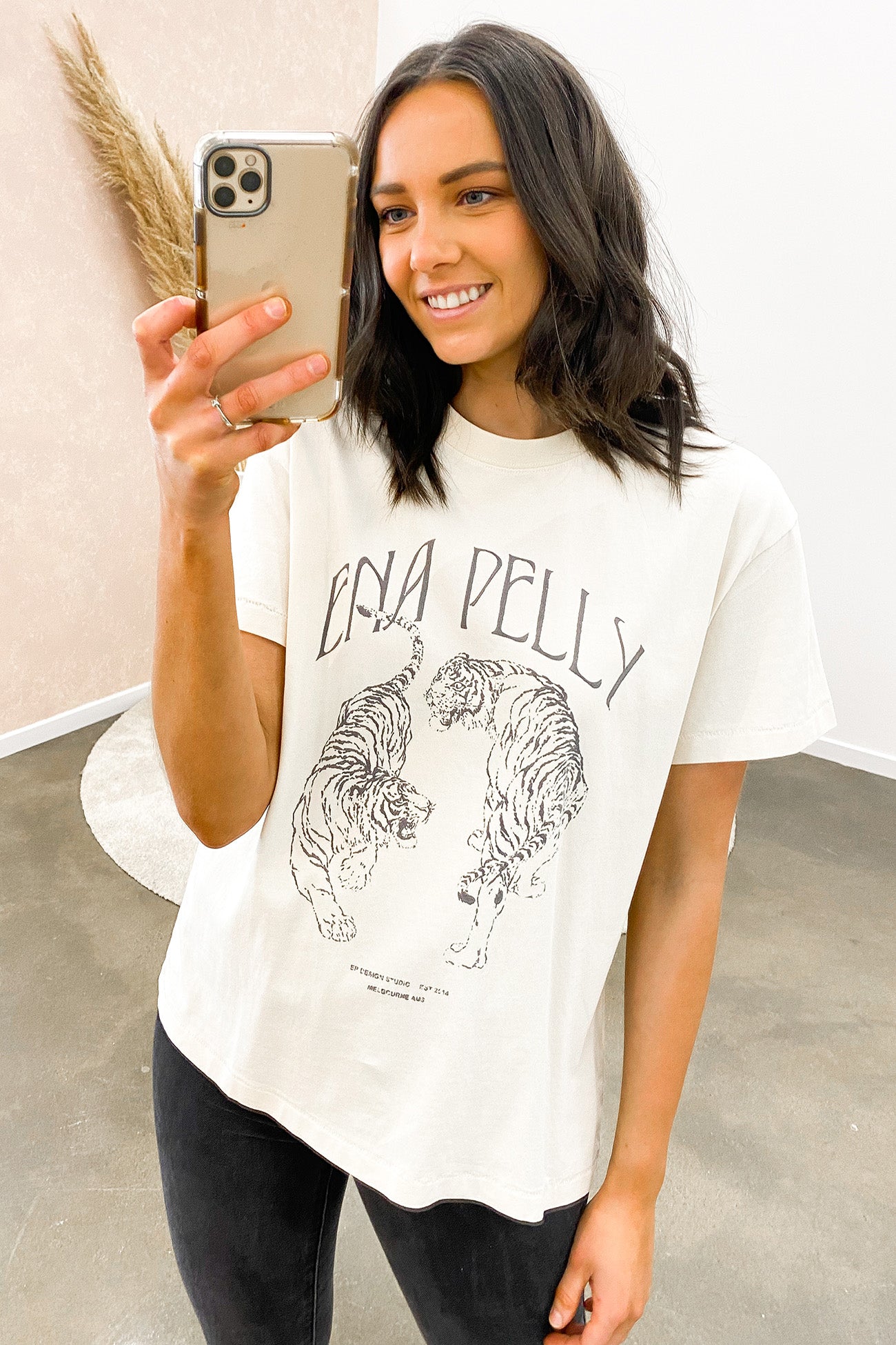 Yin Yang Tiger Tee Sand