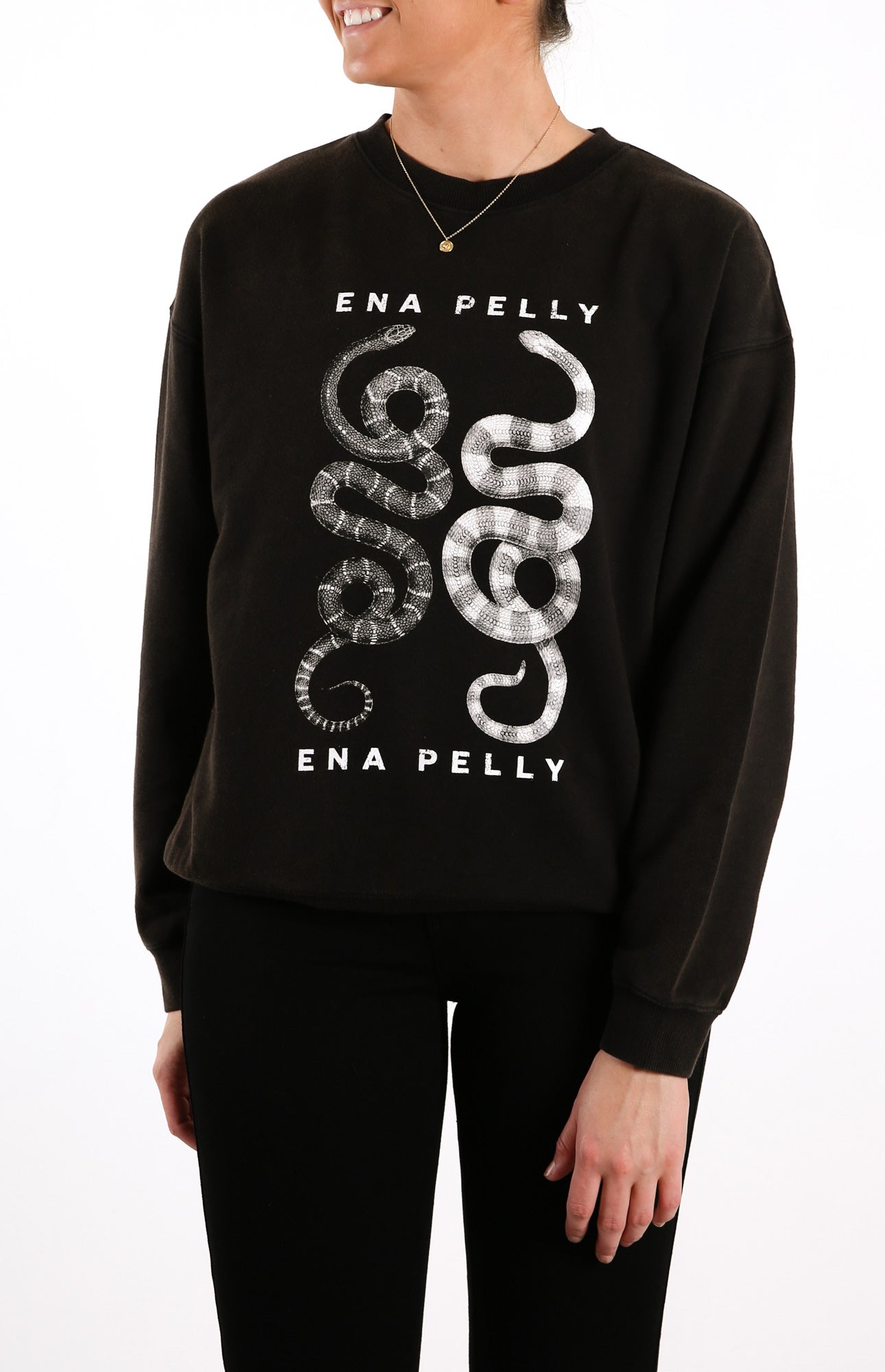 Ying Yang Sweatshirt Washed Black