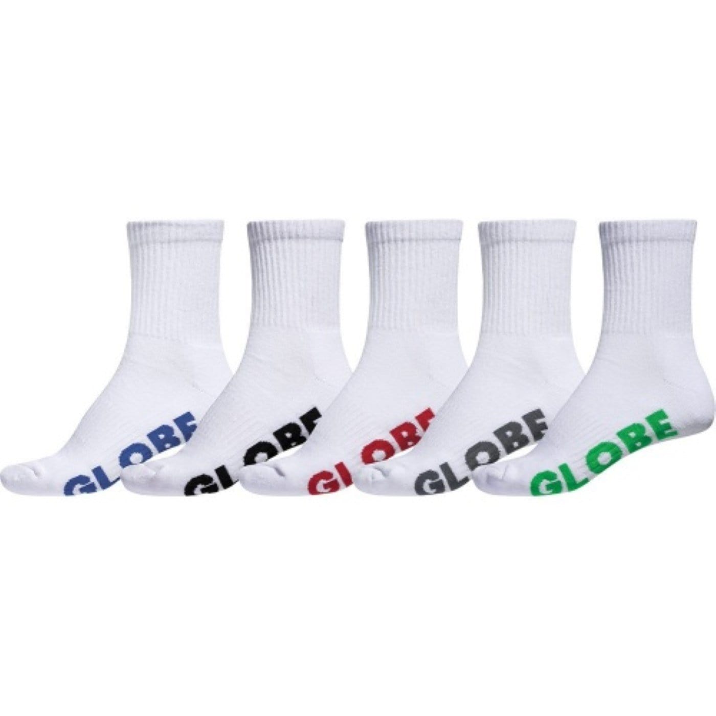 Stealth Sock 5 Pack Crew White Globe - Jean Jail
