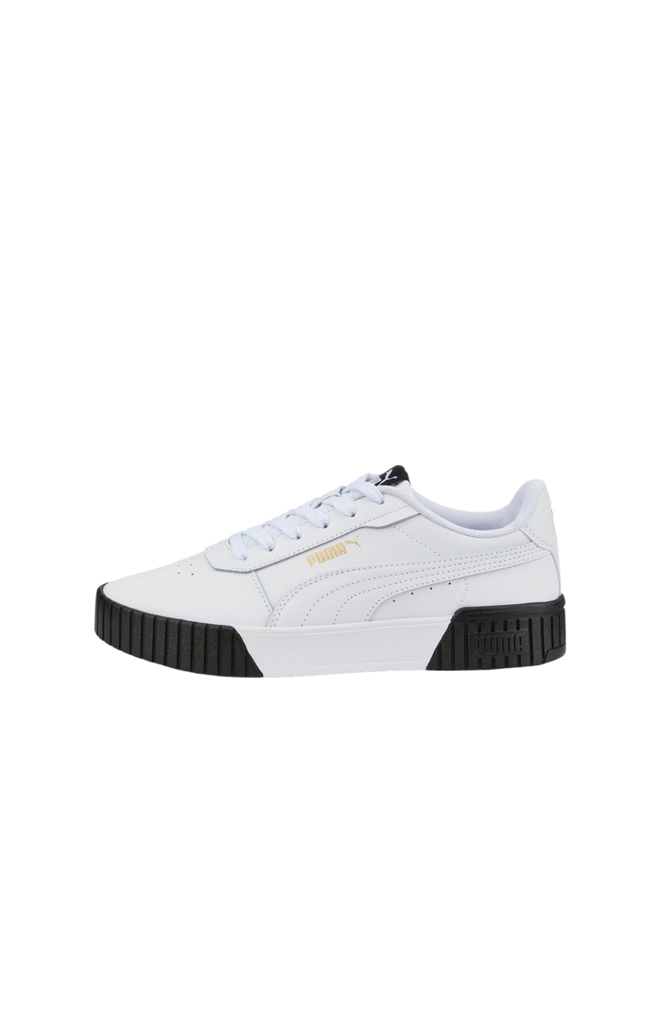 Carina 2.0 Leather Sneaker Puma White Black Team Gold
