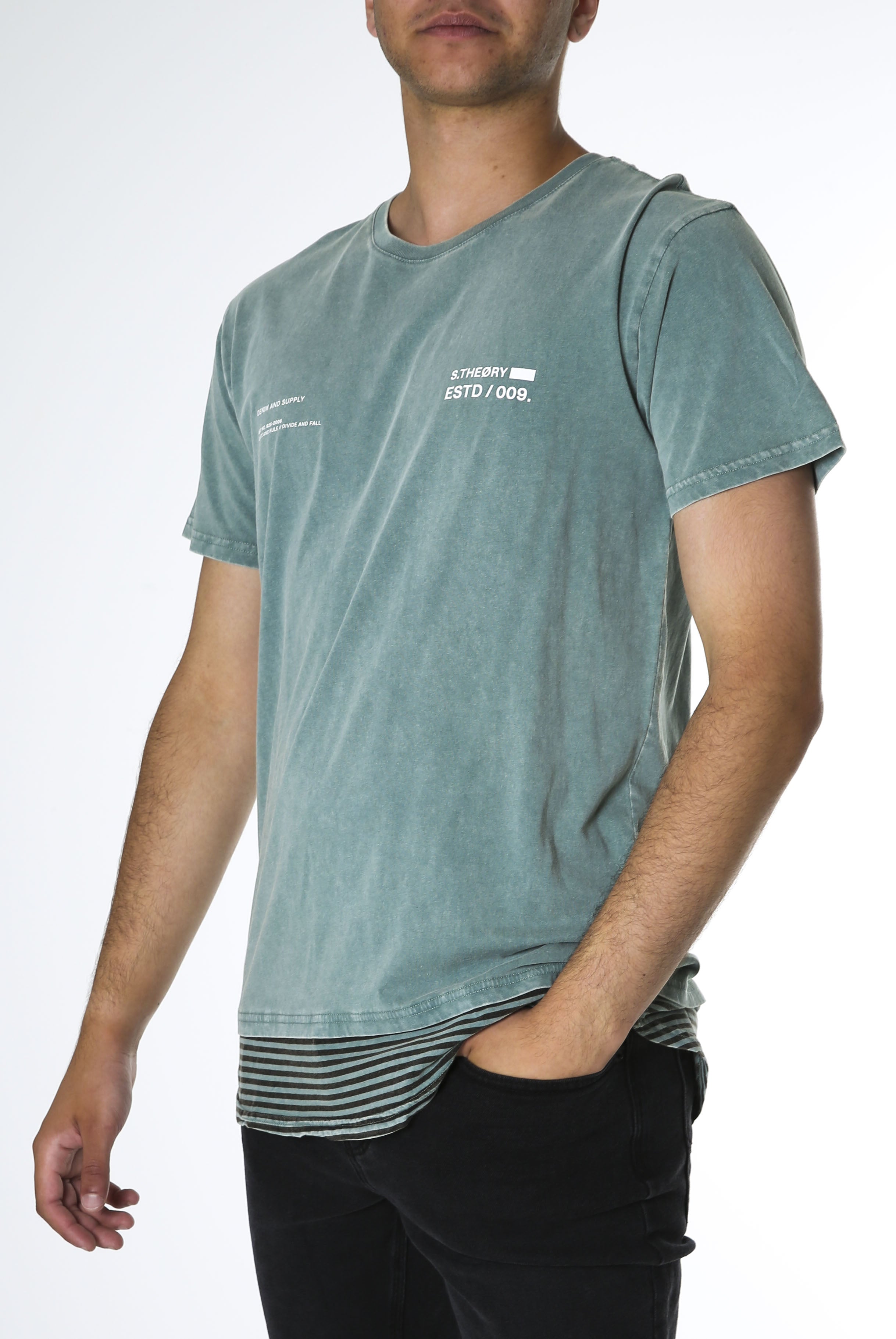 Dash Layered Tee Acid Green