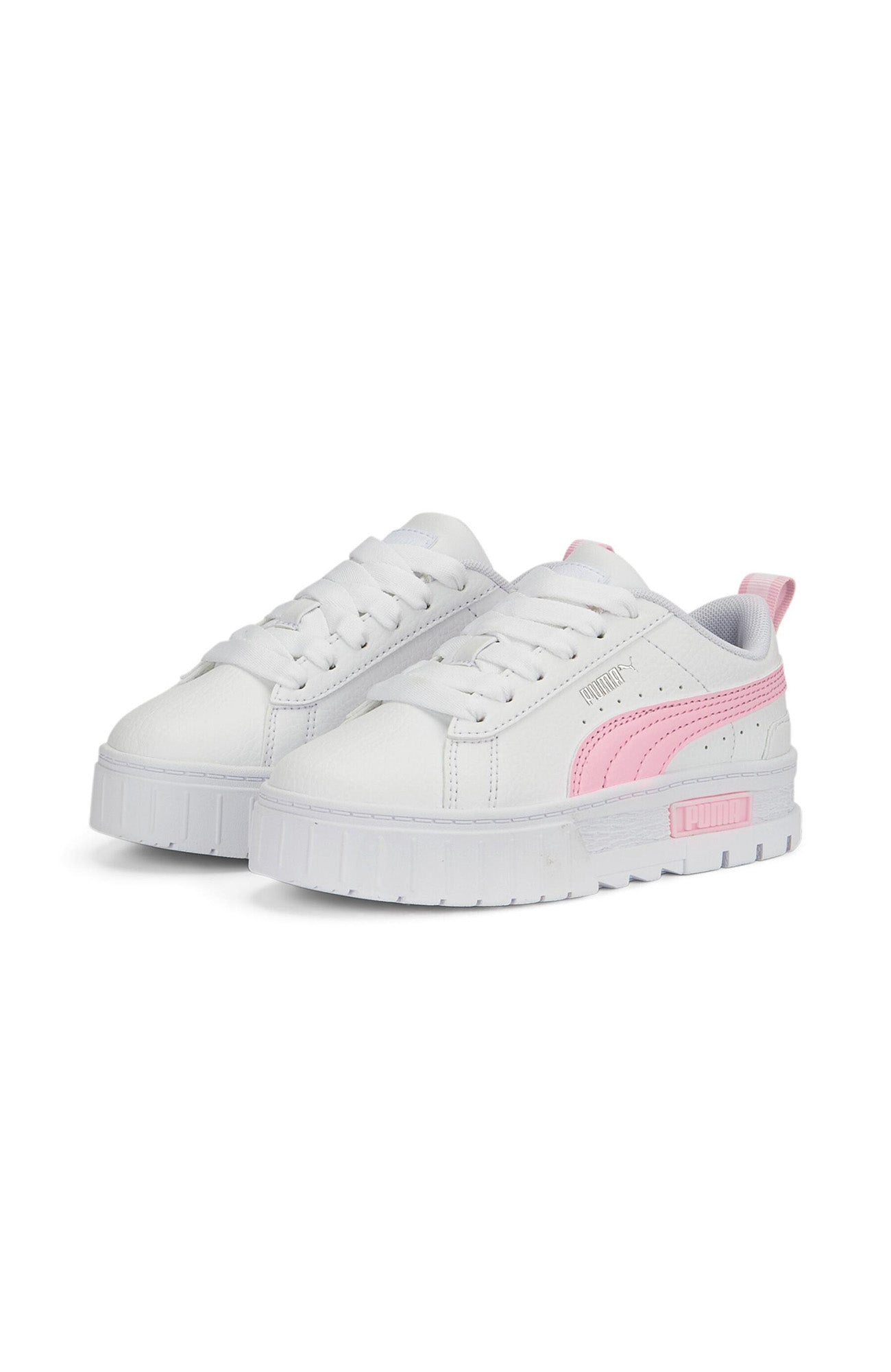 Mayze Leather Kids Sneaker Puma White Pearl Pink