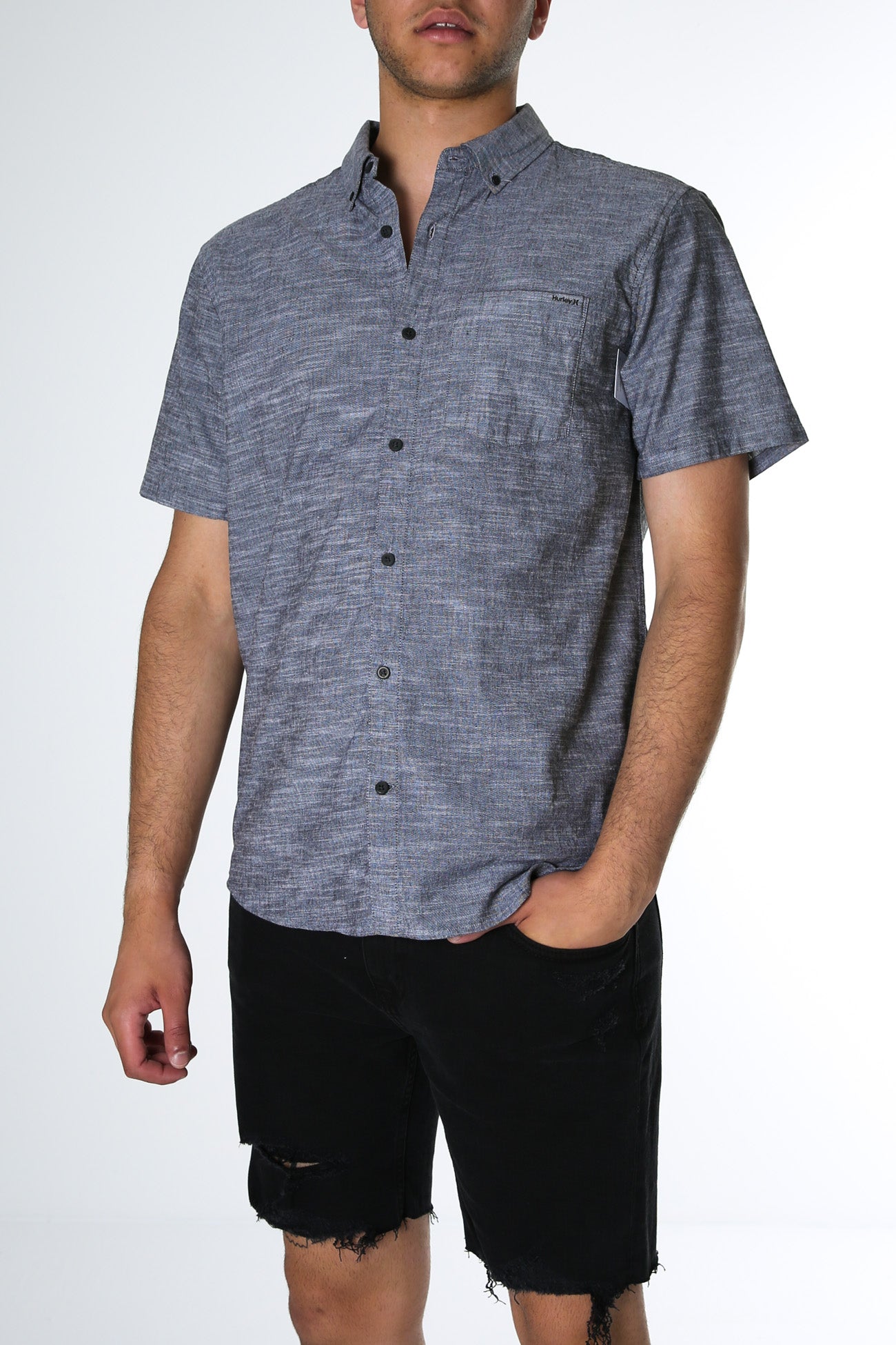 Organic One And Only Stretch Short Sleeve Shirt Black