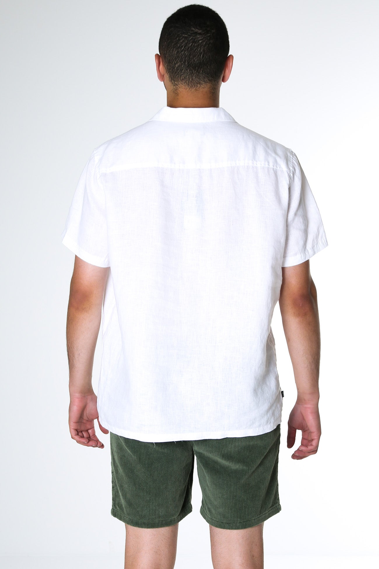 Linen Short Sleeve Shirt White