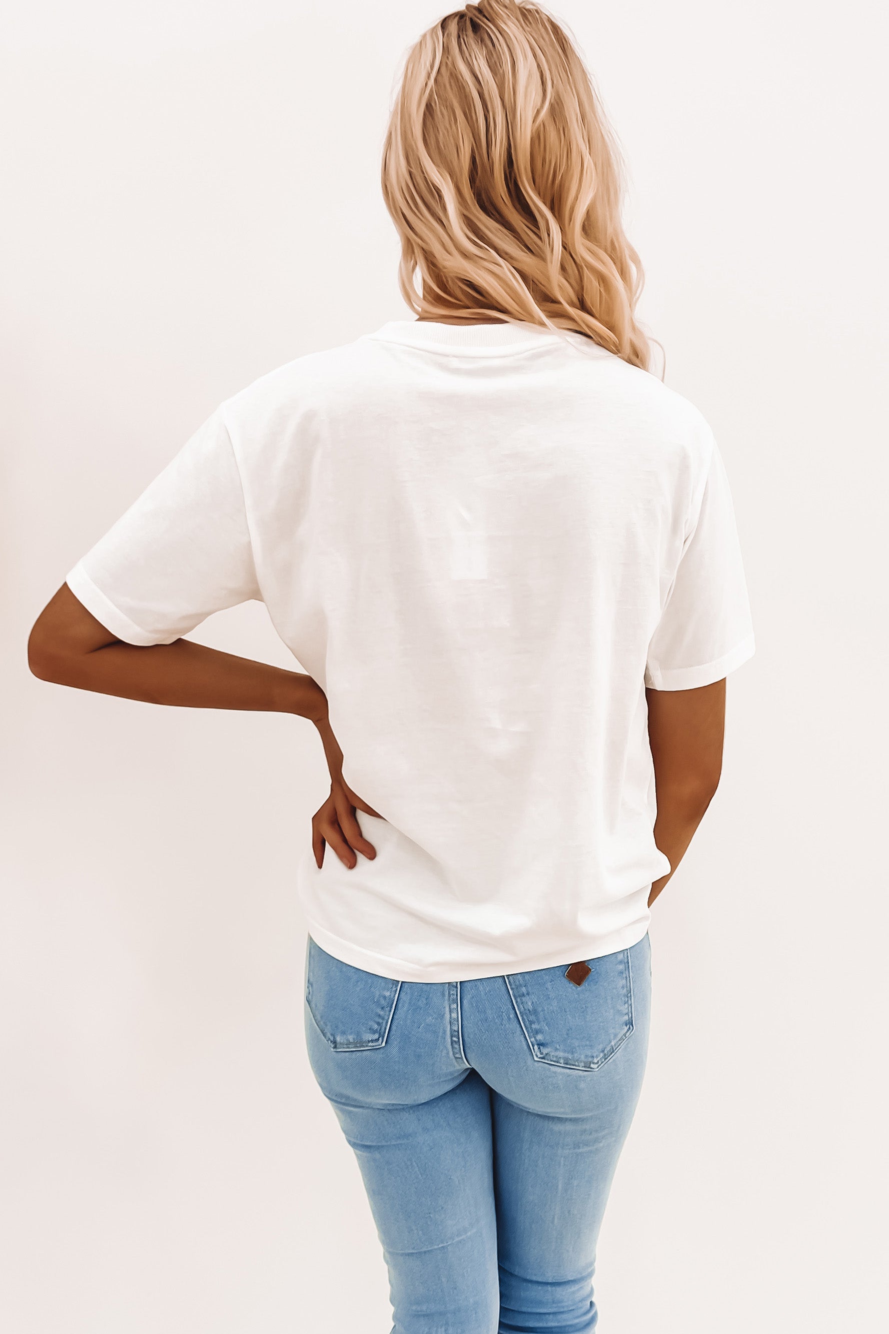 Vila Beaded Tee White Multi