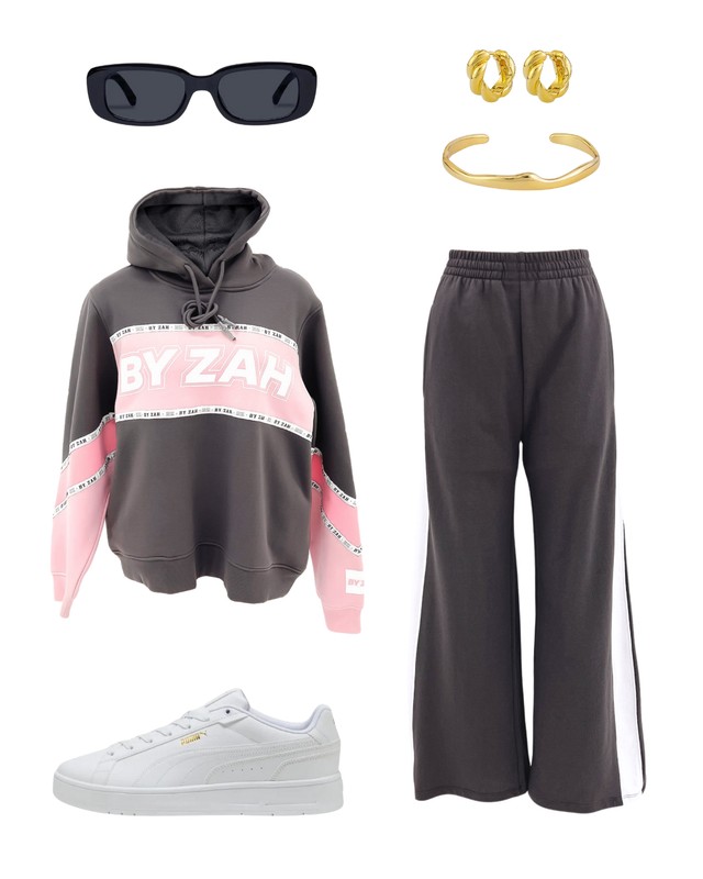 The Cove Panel Hoody Pink
