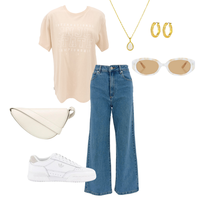 State International Tee in Beige