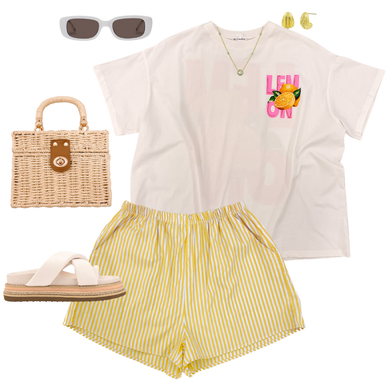 The Lemon Set Yellow is the perfect summer outfit.