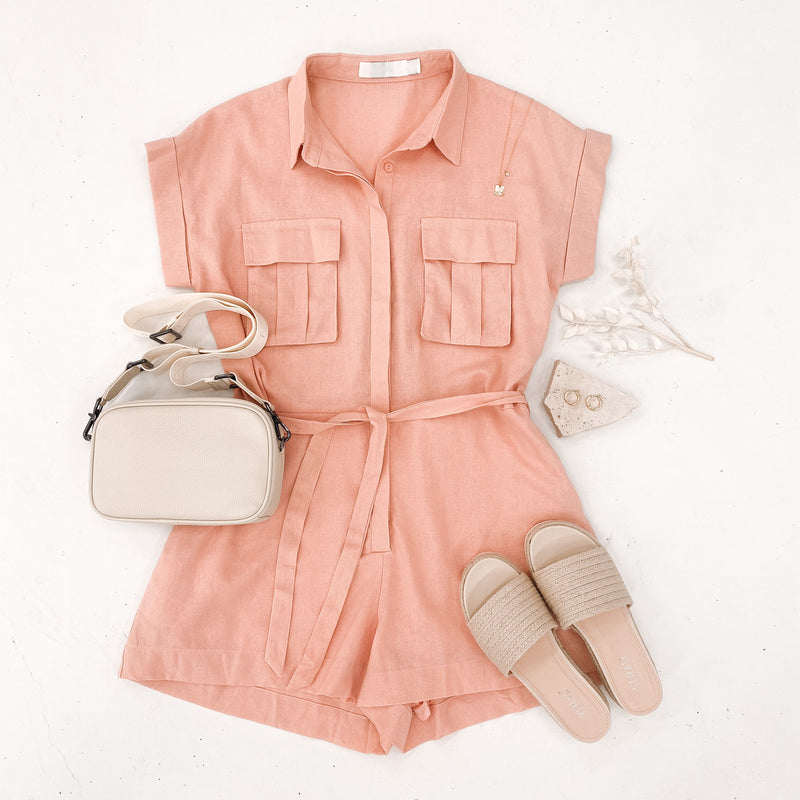 The Ema Playsuit Blush