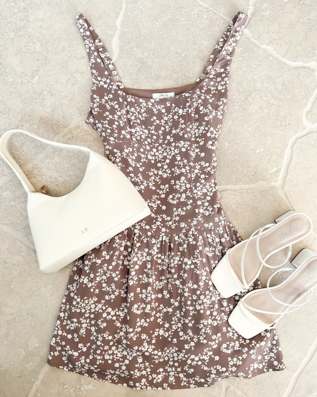Kavala Mini Dress in Taupe from JNJL