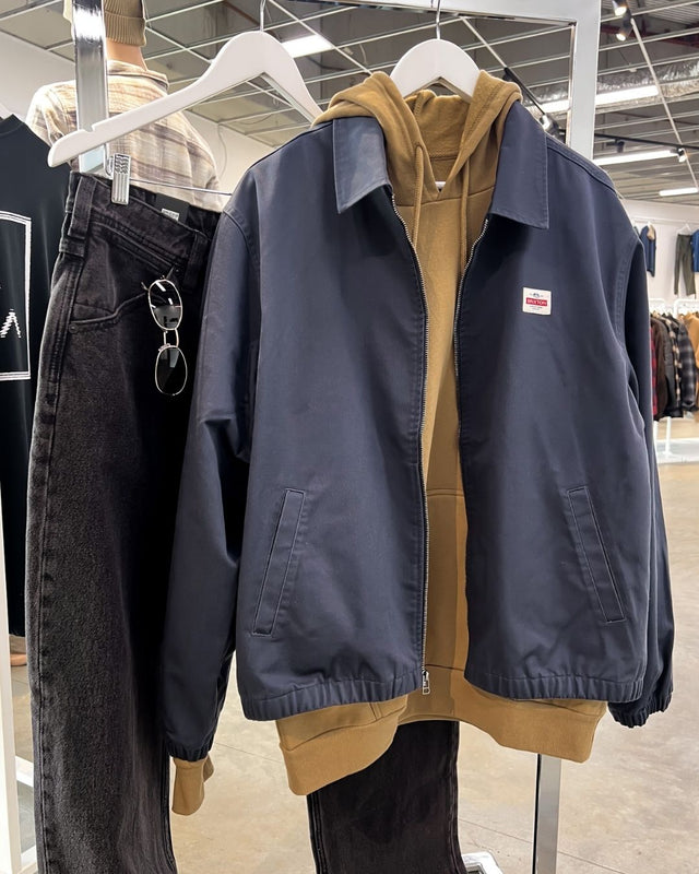 Trademark Light Weight Garage Zip Jacket Washed Navy