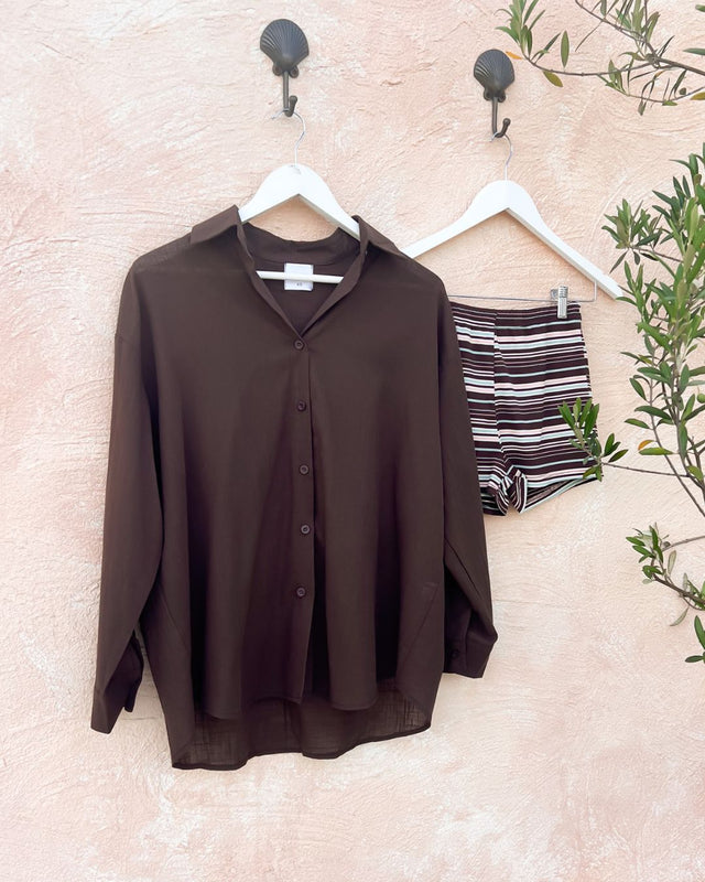 Grayson Set Chocolate Stripe