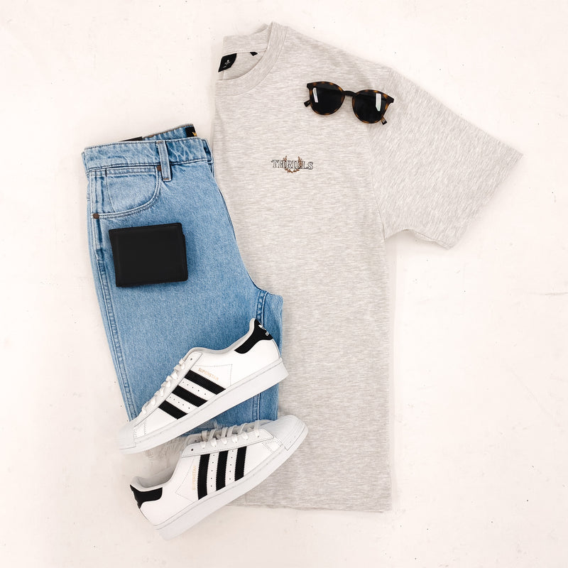 The Superior Oversize Fit Tee White Marle