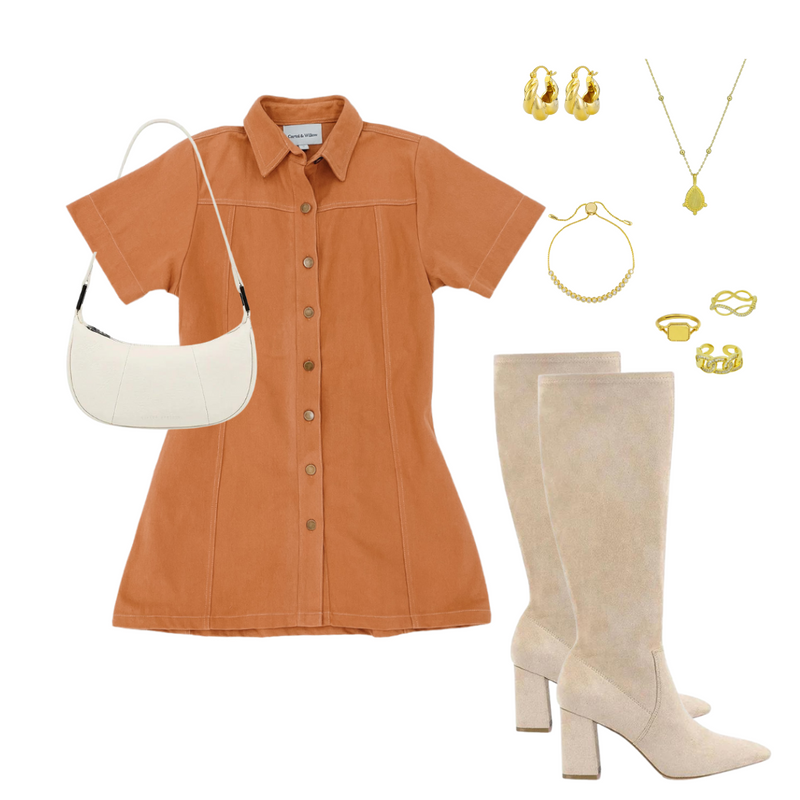 The Hallie Dress Toffee.