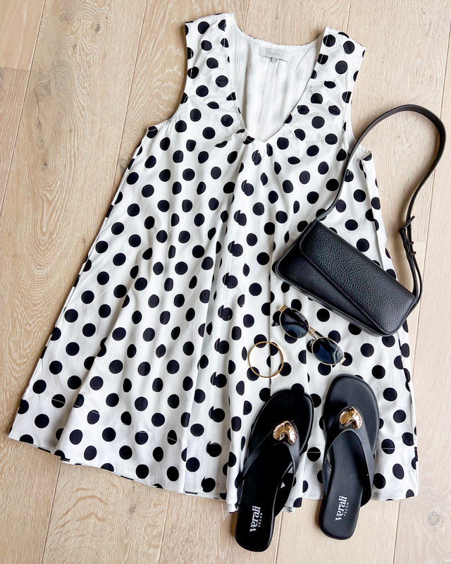 Torrah Mini Dress White Polka Dot