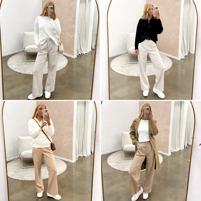 Styling the Lucas Pant in Stone + Taupe