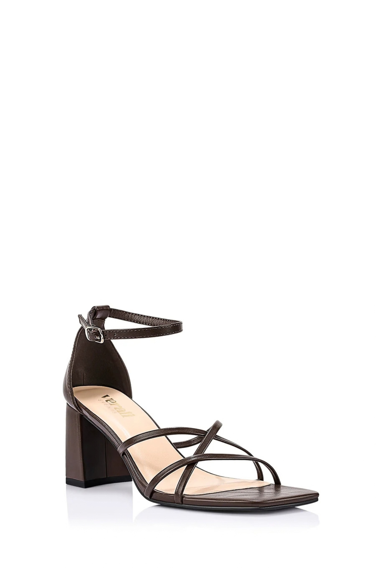 Nelly Block Heel Sandals Chocolate Brown