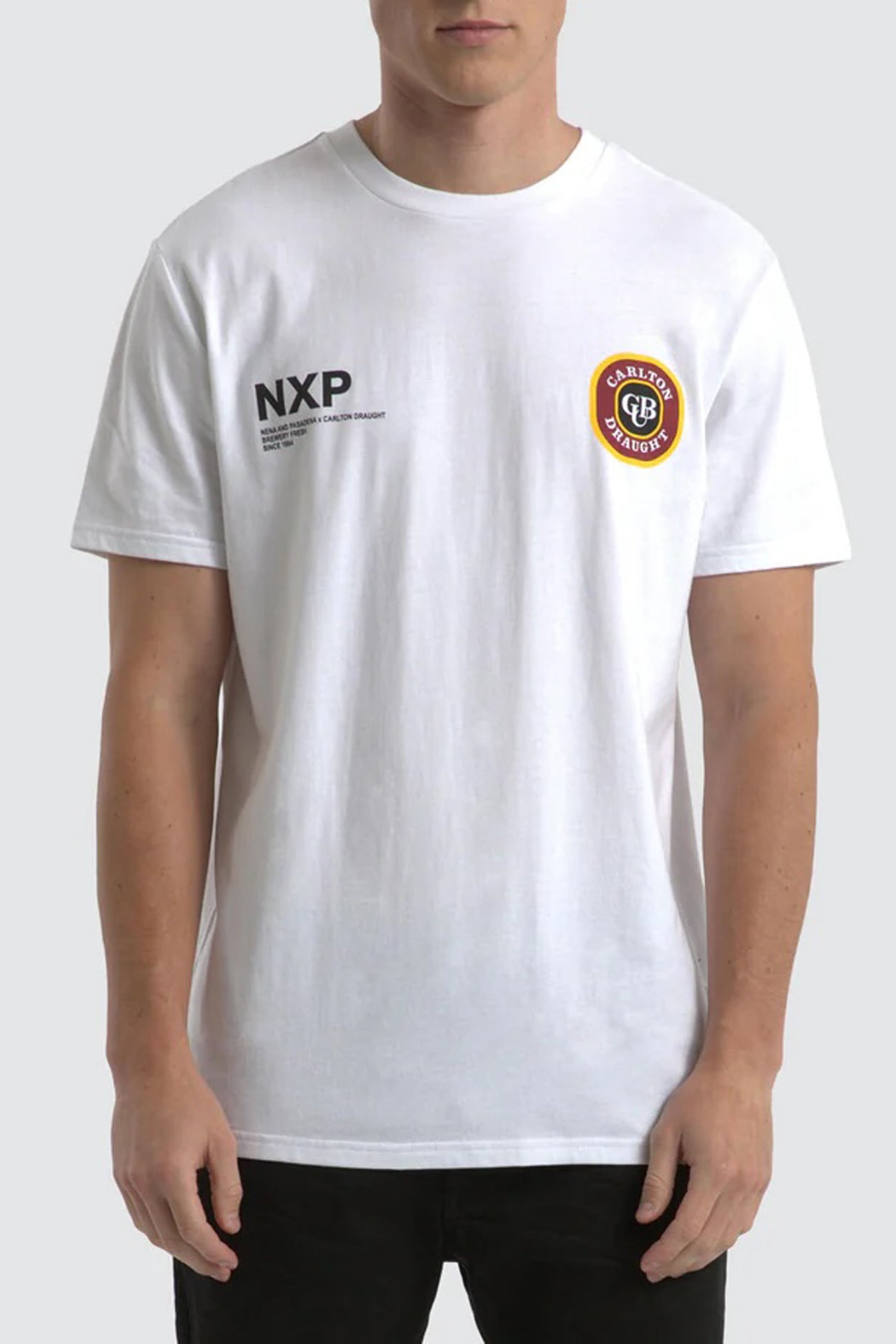 Bramling Cape Back Tee White Maroon