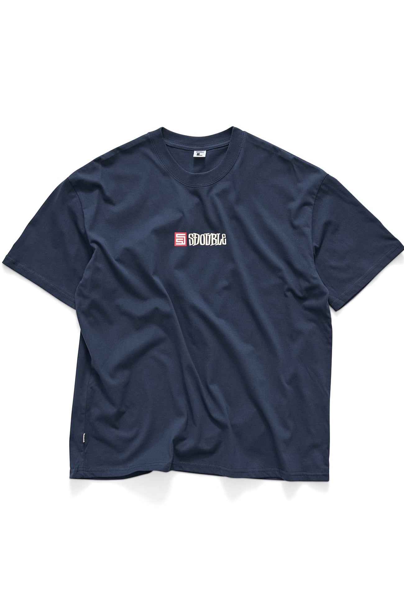 S Cube Mid Block Short Sleeve Tee Navy
