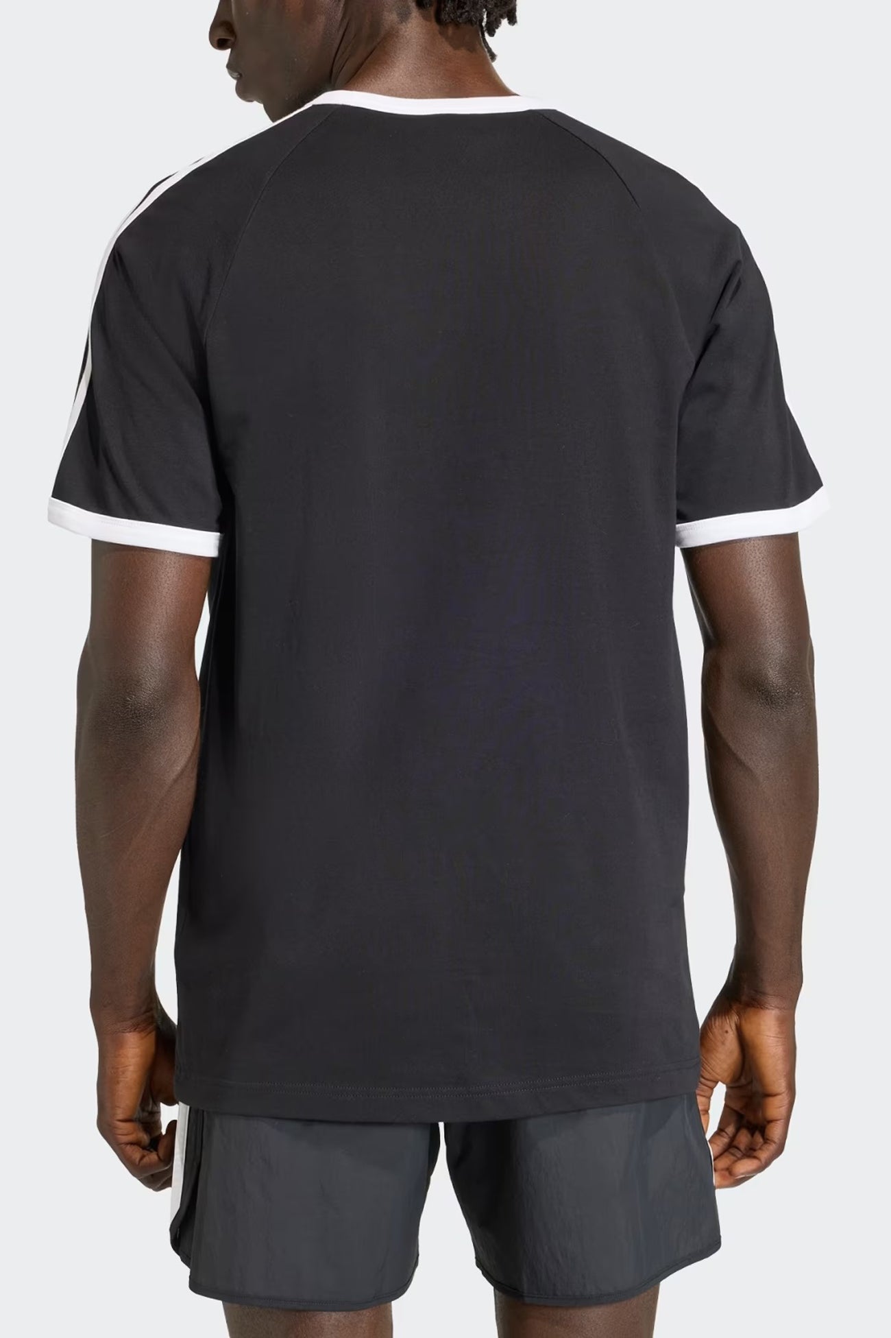 3 Stripe Tee Black White