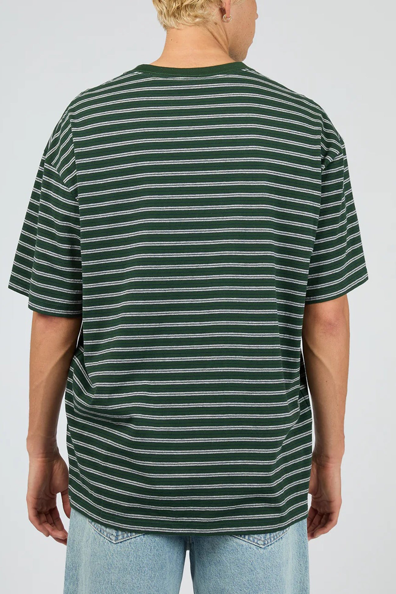 Staple Stripe Tee Green