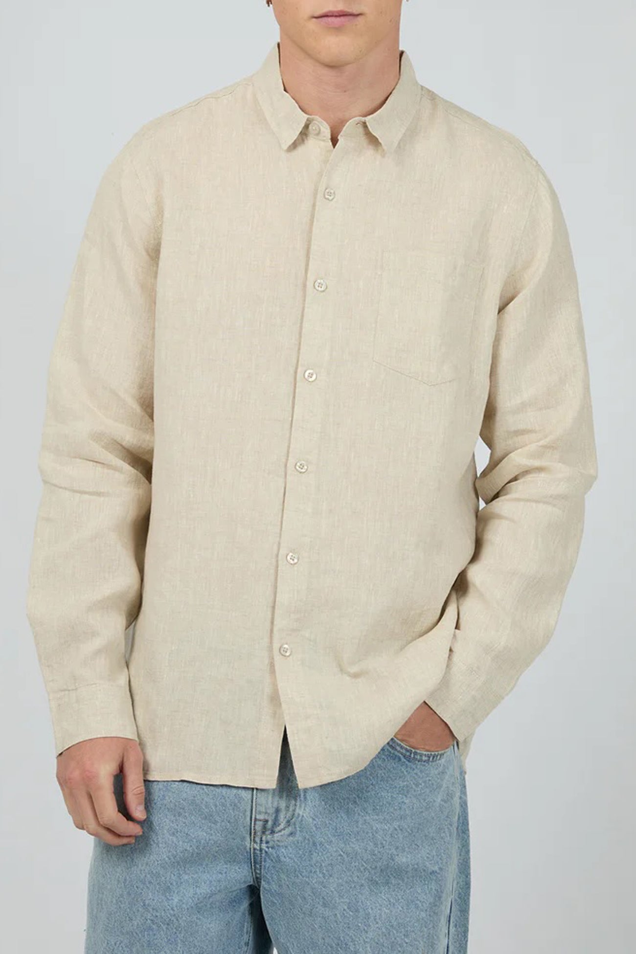 Linen Long Sleeve Shirt II Natural