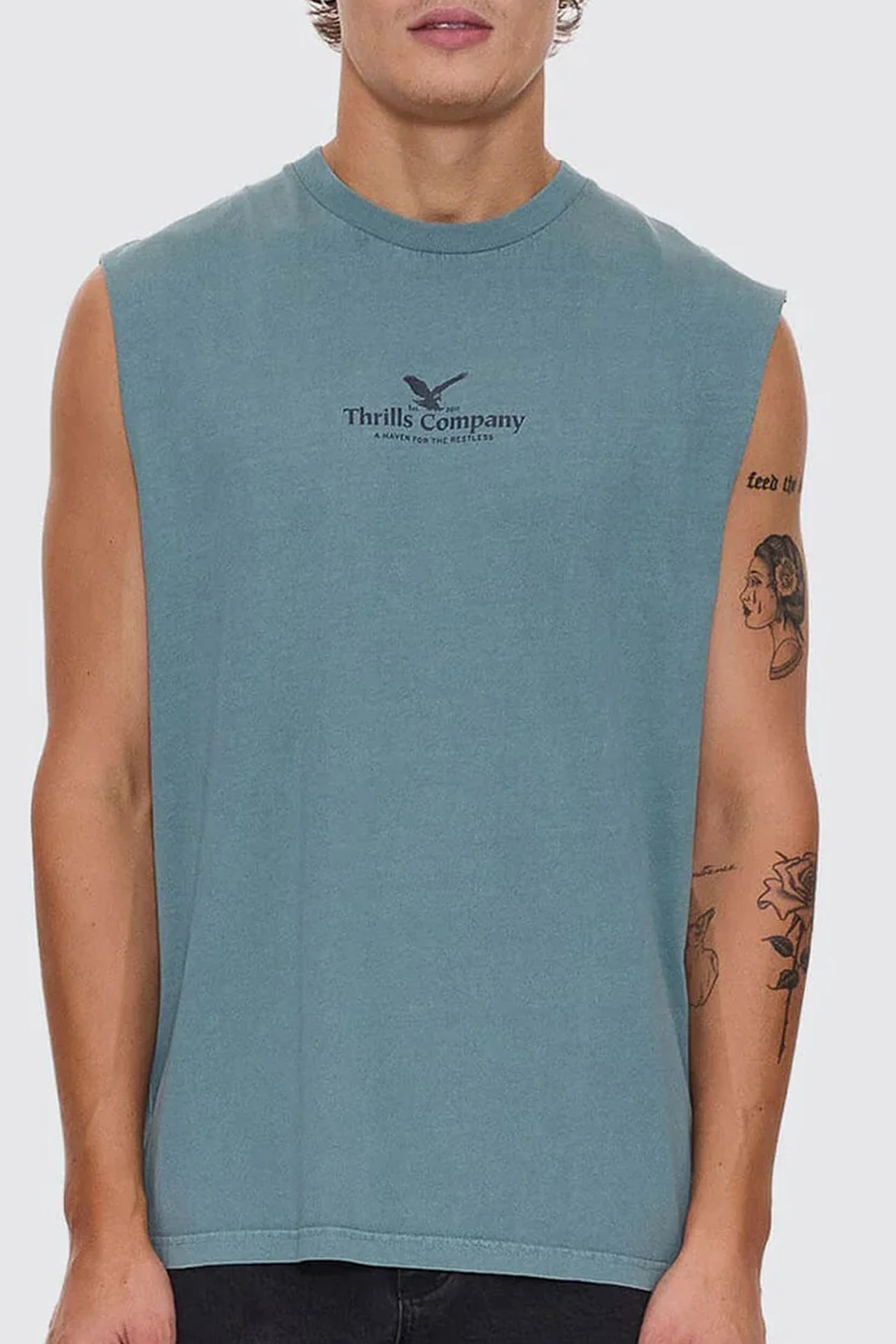 A Haven For The Restless Merch Fit Muscle Tee Green Coast
