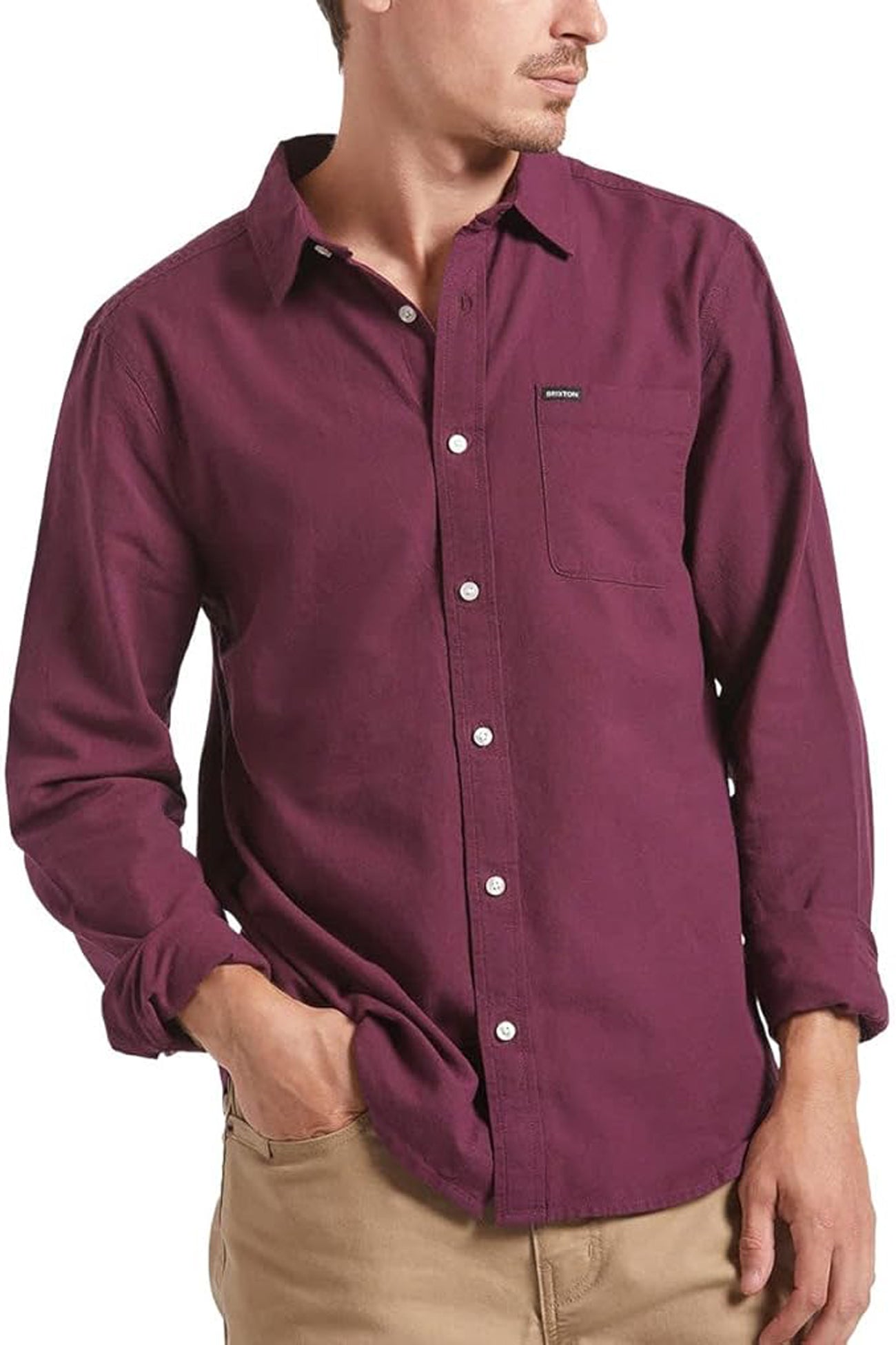 Charter Long Sleeve Woven Shirt Port