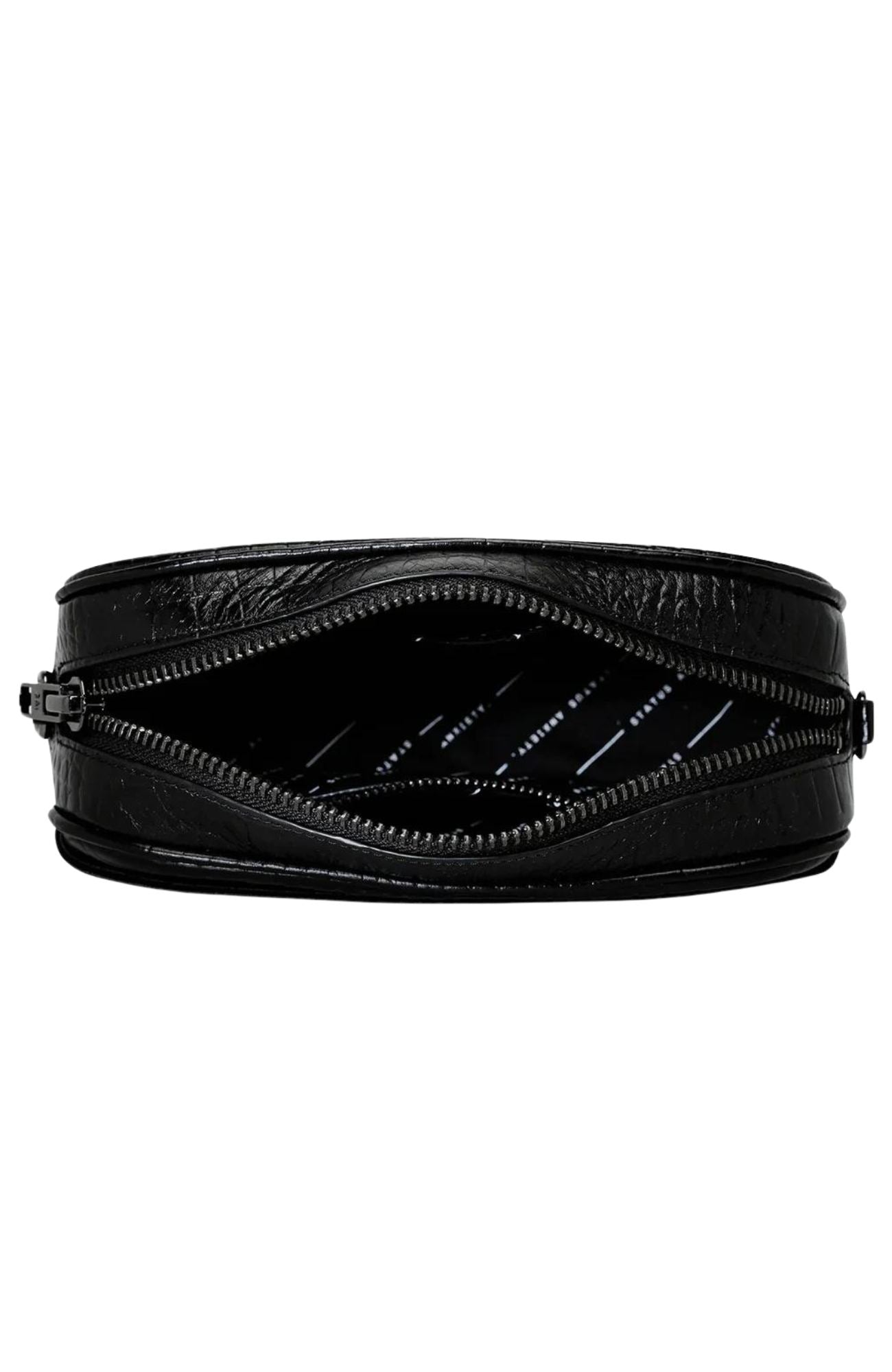 Plunder Bag Black Croc Emboss