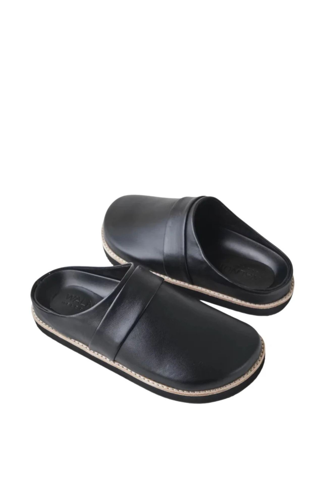 Palmer Leather Mule Black