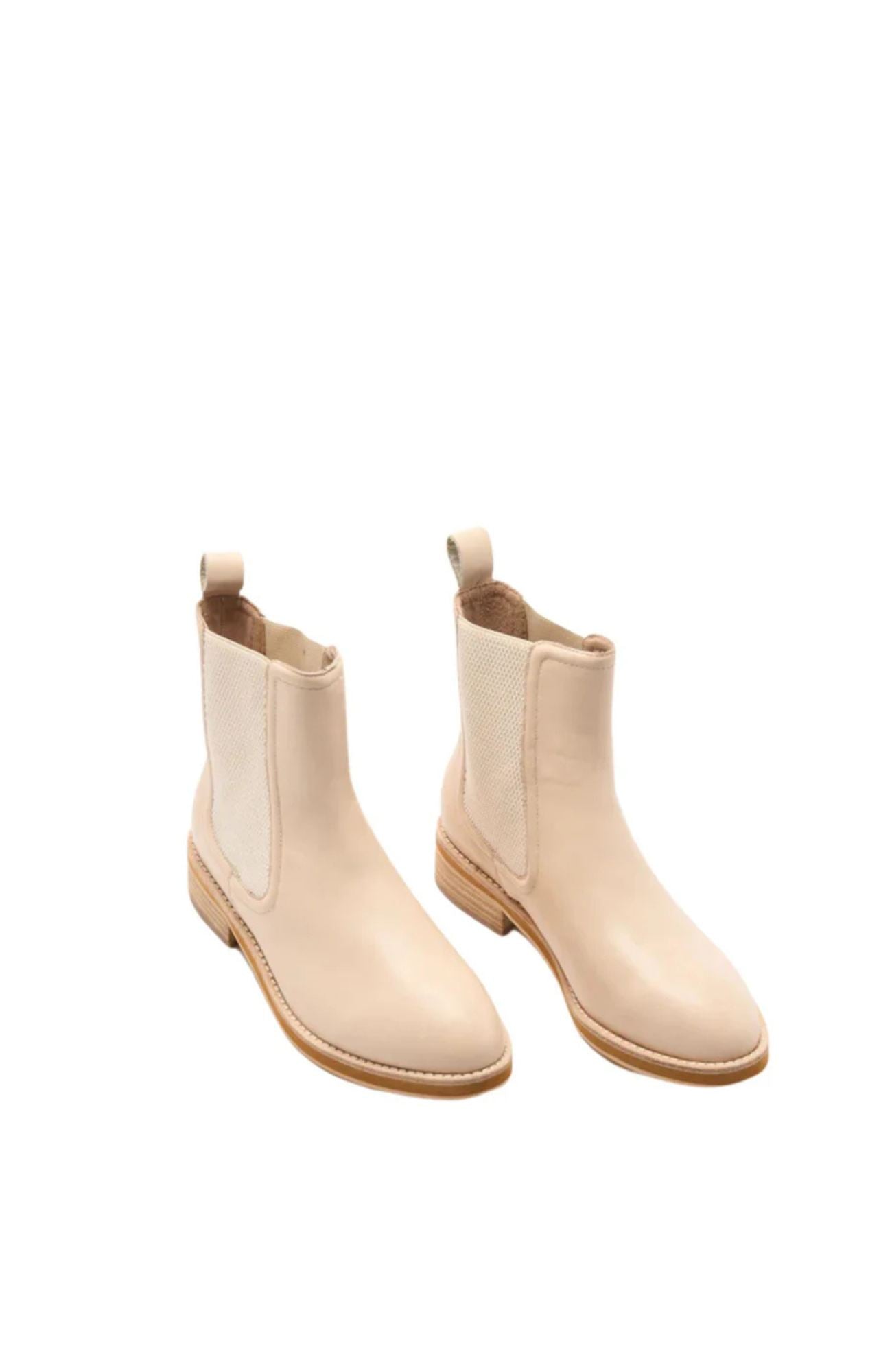 Cora Leather Boot Vanilla