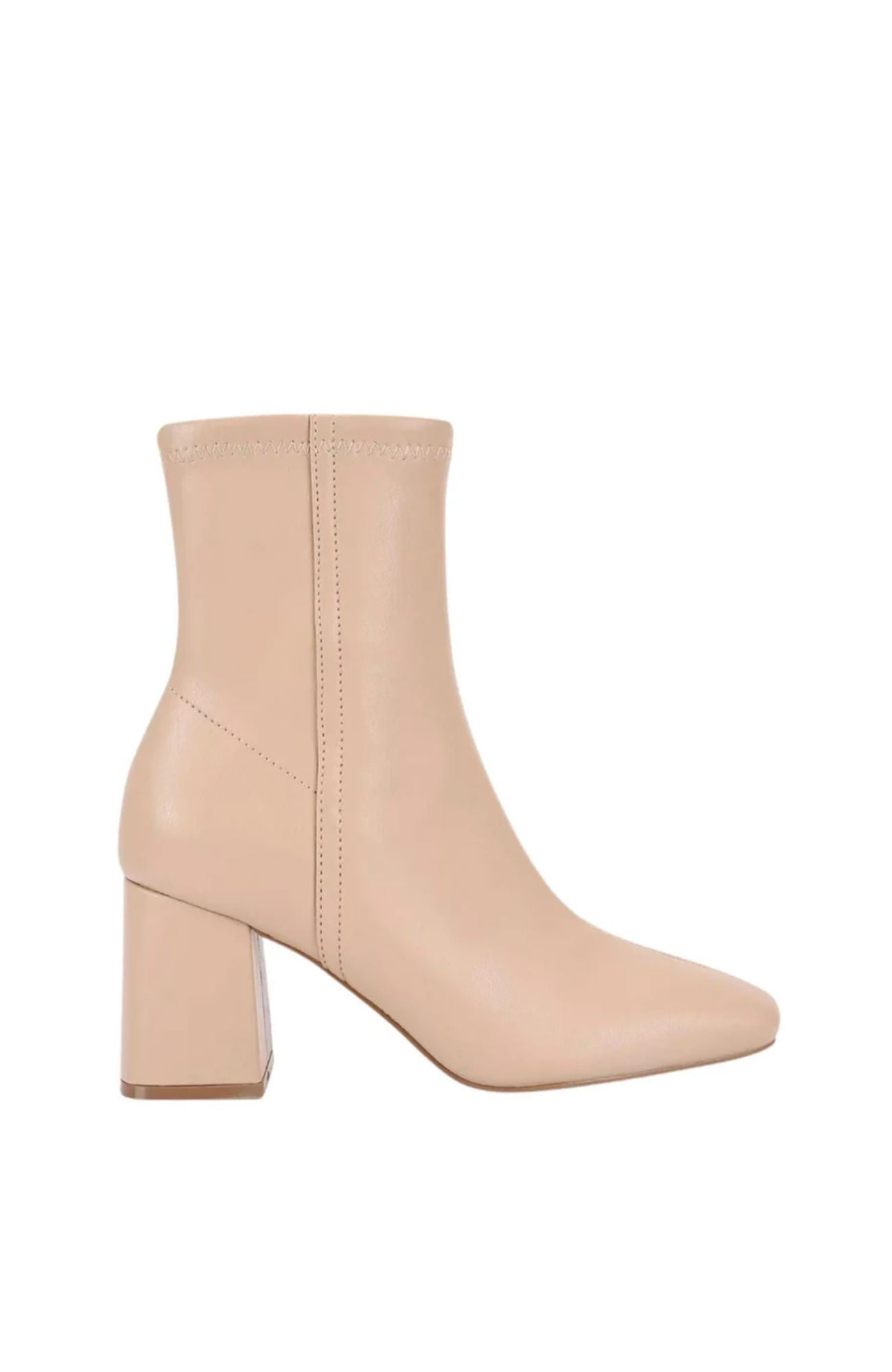 Lizzo Stretch Ankle Boot Beige Stretch
