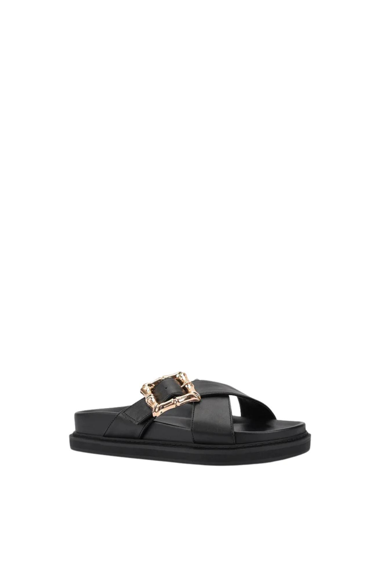 Bradford Footbed Slides Black