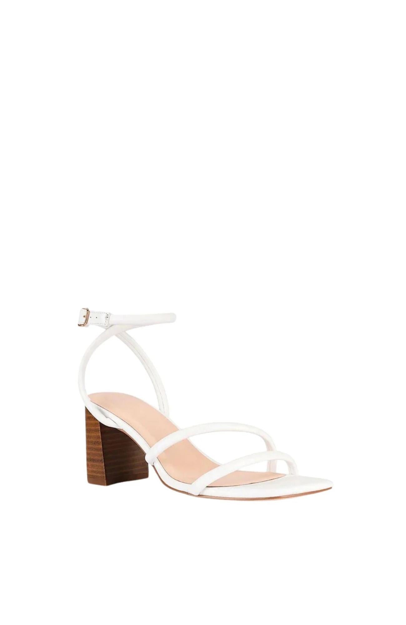 Nadia Block Heel Sandal White