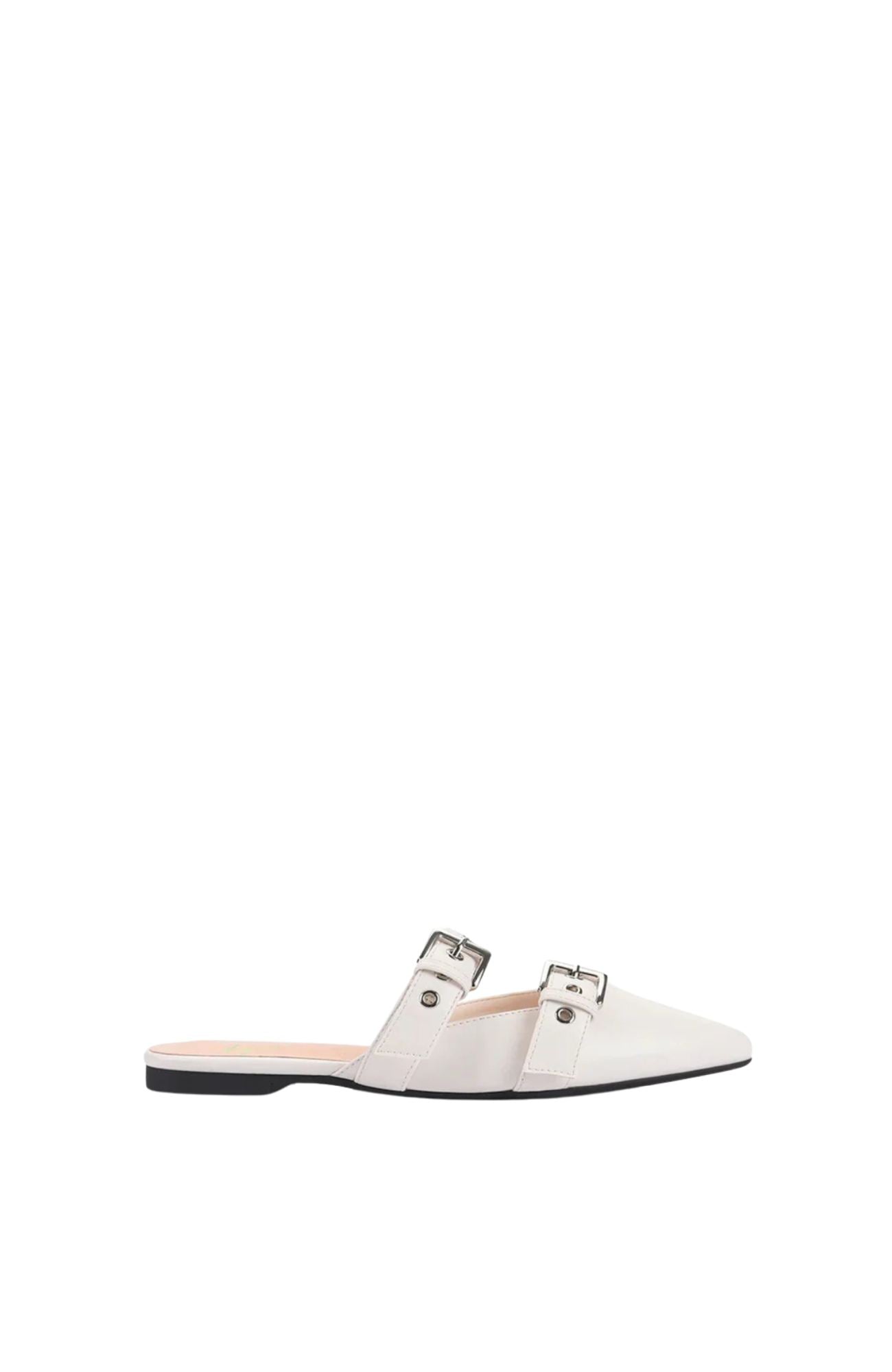 Indianna Point Toe Flats Chalk White
