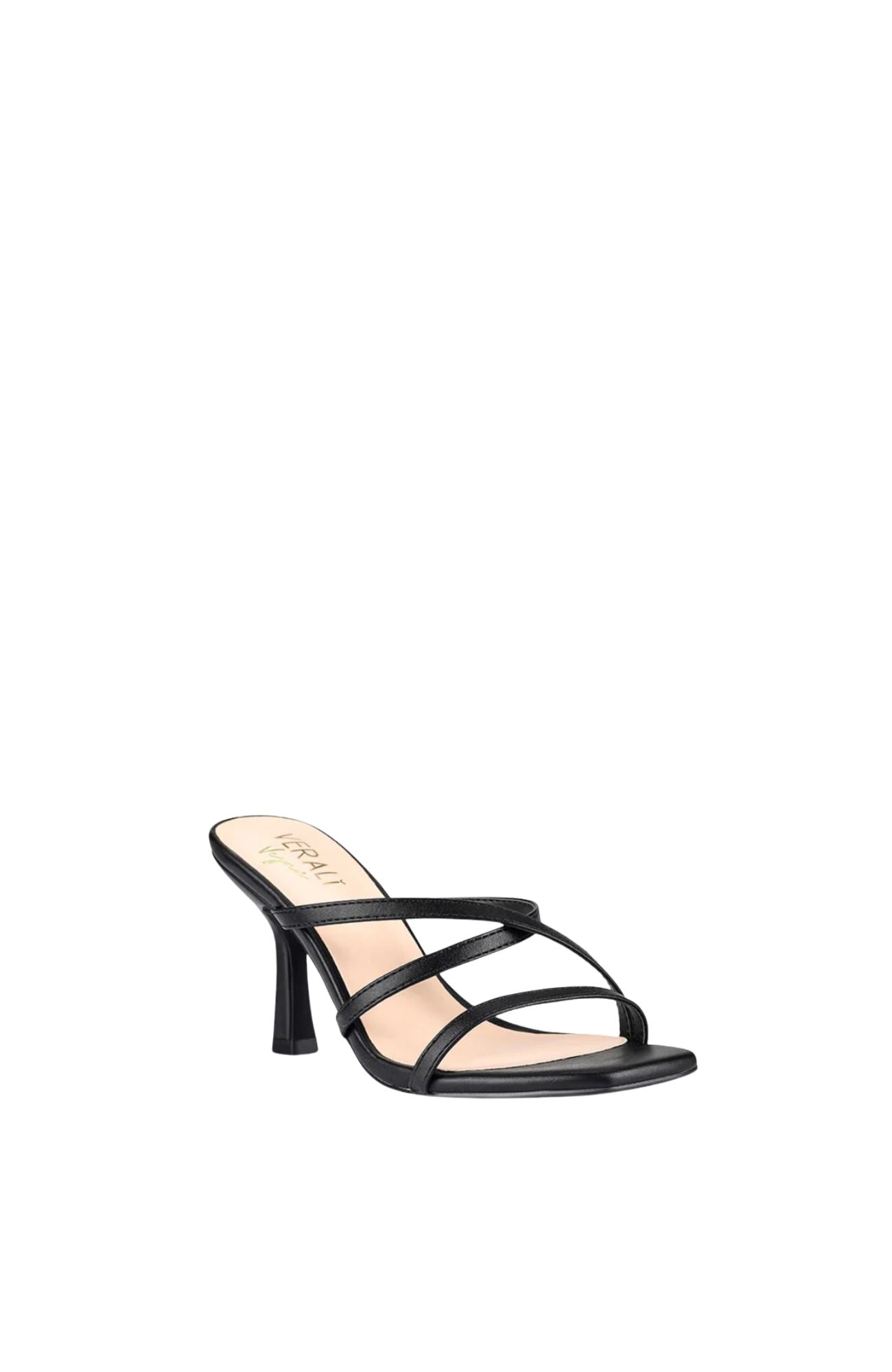 Peanut Strappy Mules Black Smooth