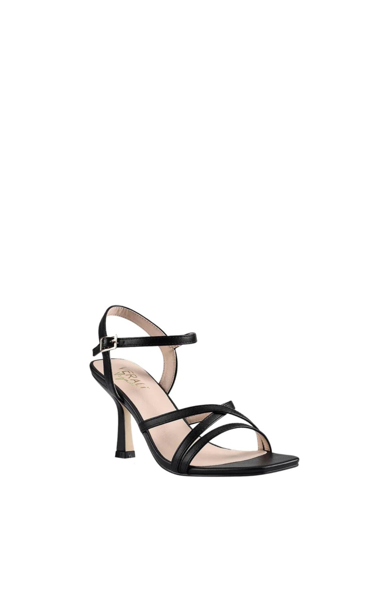Persimmon Strappy Sandals Black Smooth